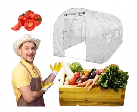 TUNEL FOLIOWY OGRODOWY FOLIA 3x4,5 TUNEL FOLIA STELAŻ KONSTRUKCJA SZKLARNIA