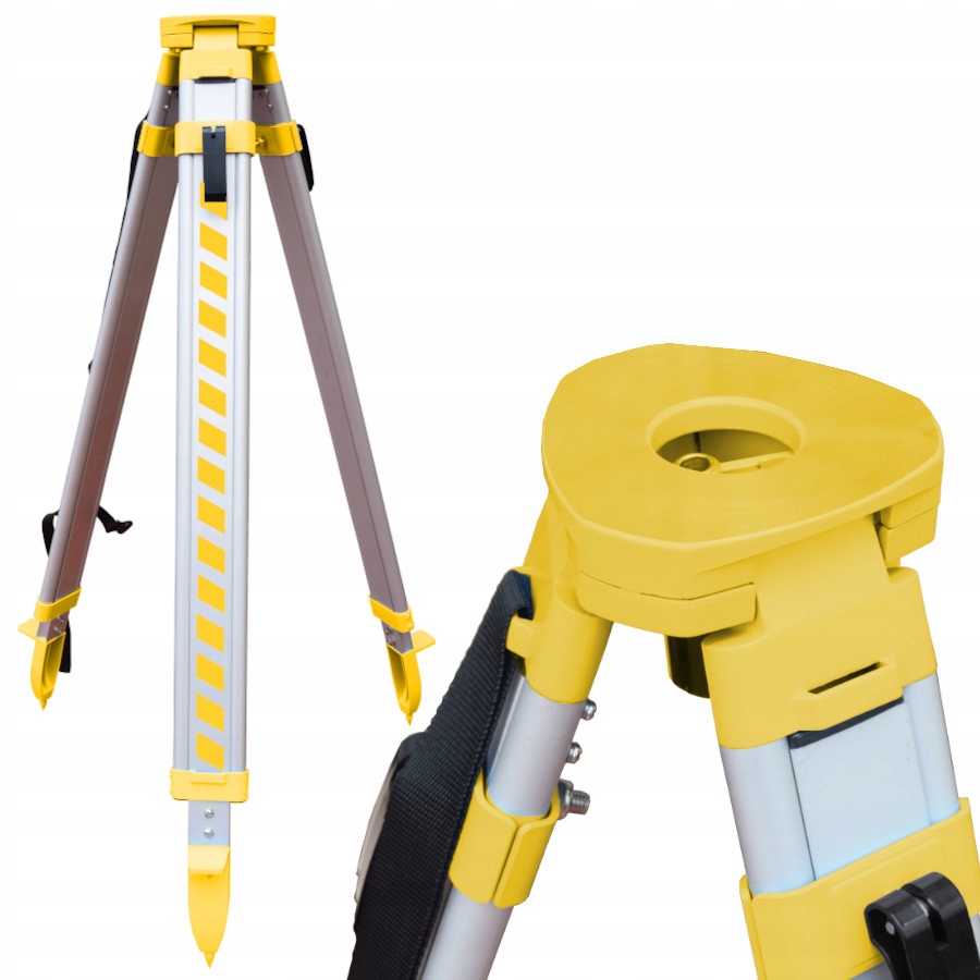 Statyw aluminiowy budowlany pod niwelator 1.6m Żółty