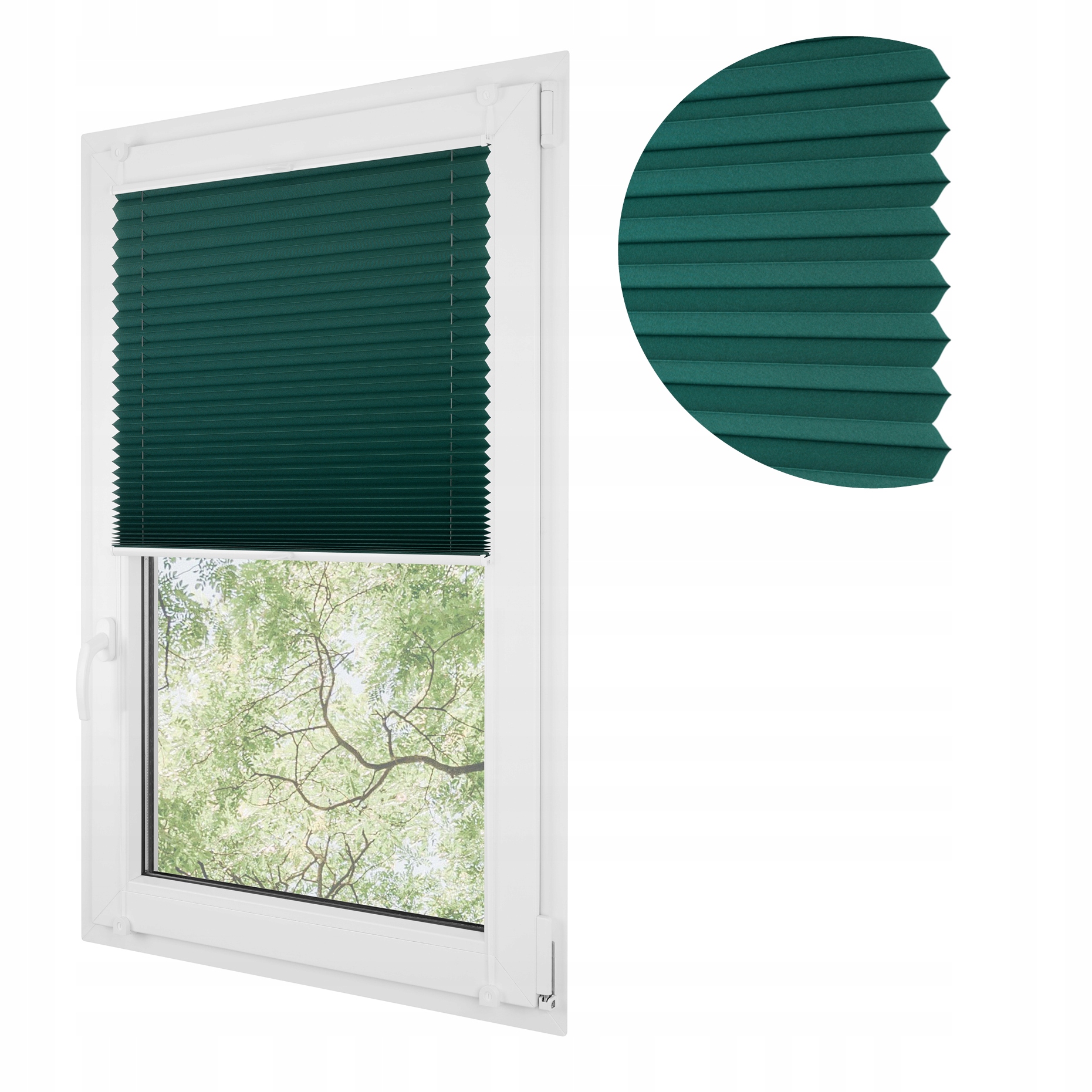 Termo neinvazivní roleta plisé lahvově zeleň 39x150