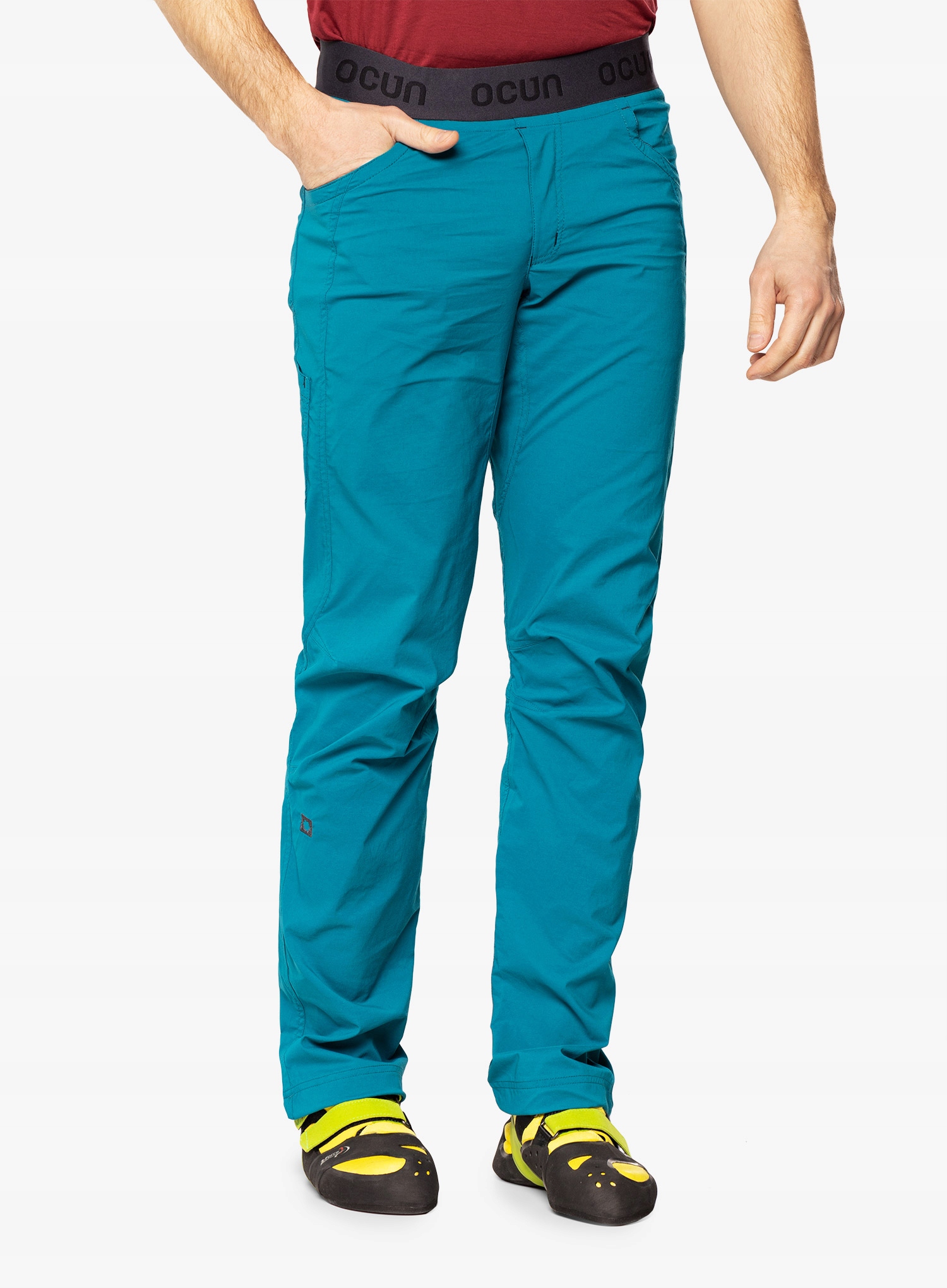 Pánské lezecké kalhoty Ocun Mania Eco Pants turquoise deep lagoon XXL