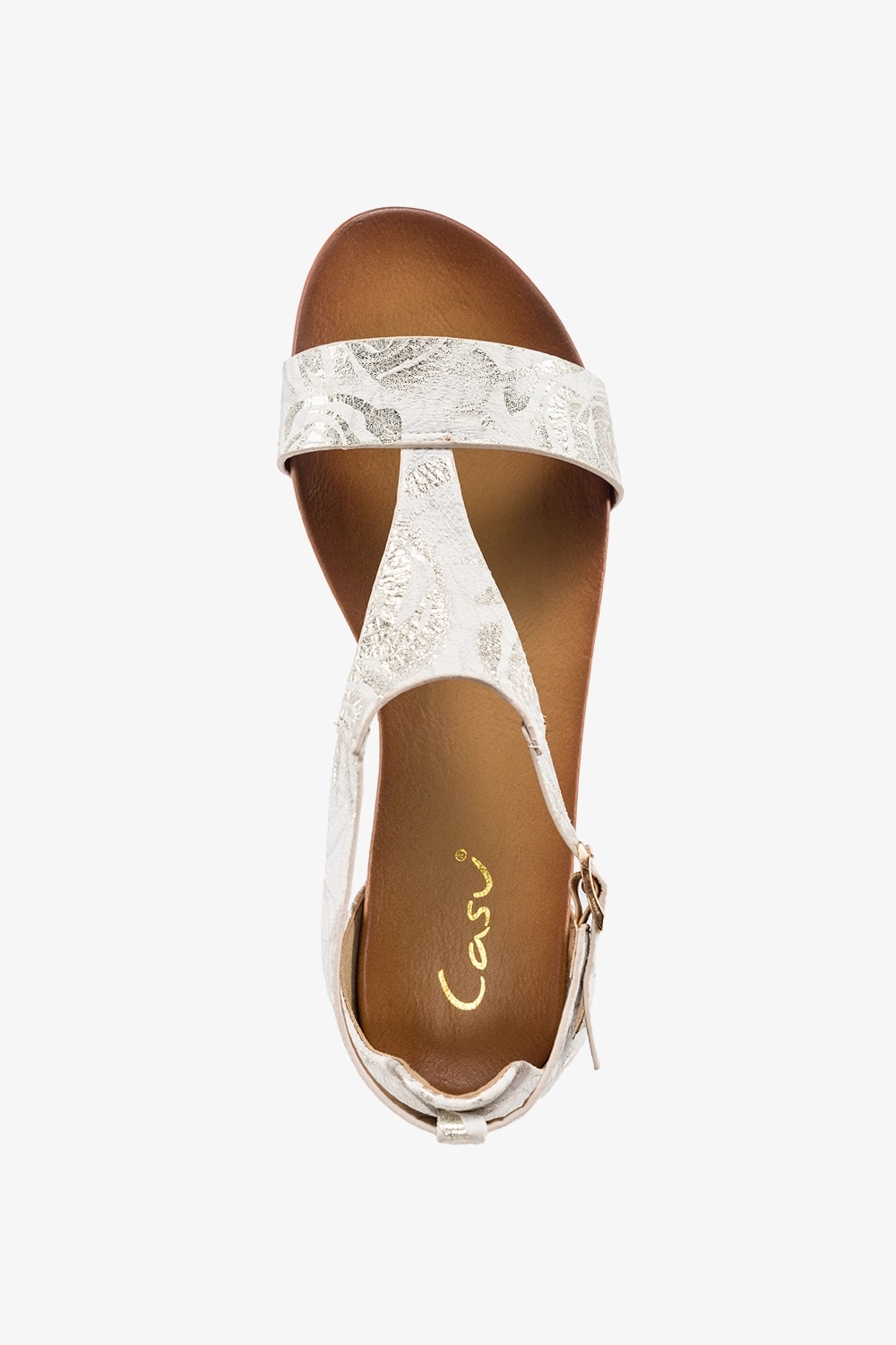 BEŻOWE SANDAŁY DAMSKIE PŁASKIE WZÓR KWIATOWY ZAKRYTA PIĘTA MODNE r 39 Rozmiar 39