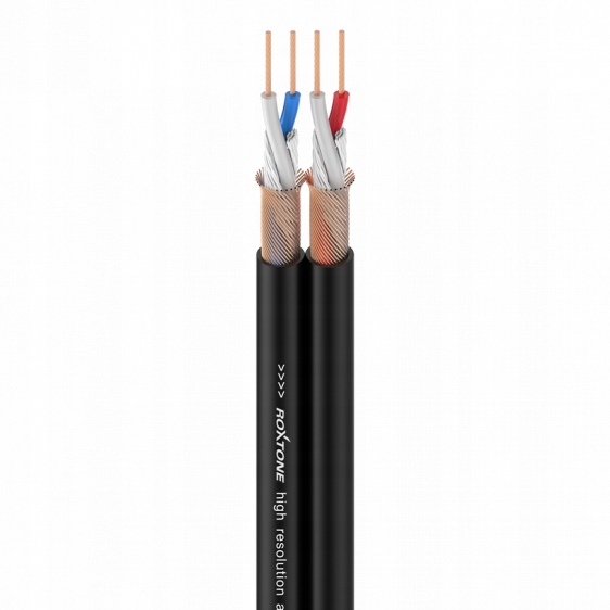 Kabel audio Roxtone AC020-100m-BK