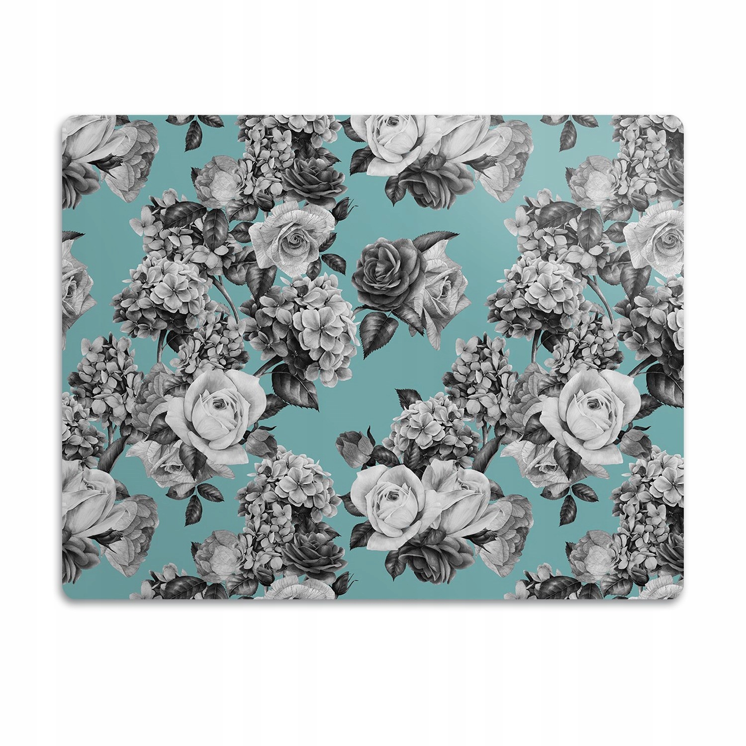 Levně Ochranná podložka pod záchod Černo-bílé růže 90x60