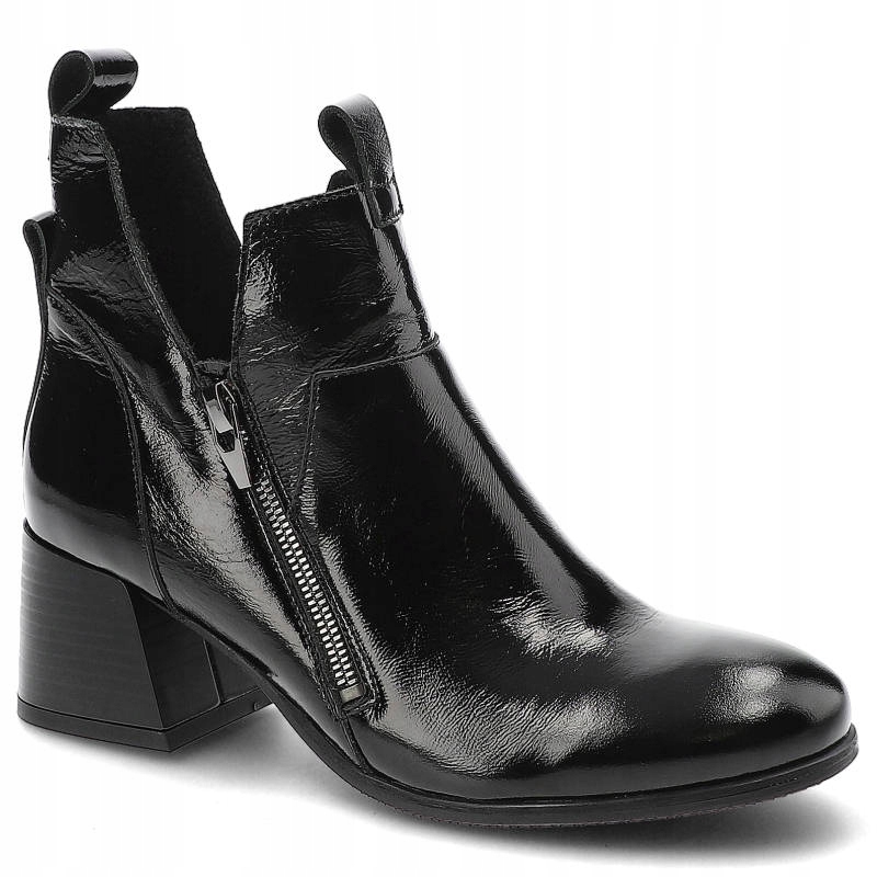 Černé Kotníkové Boty Lamanti Elegantní zateplené boty