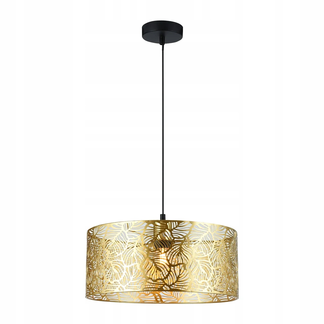 Závěsná lampa Milagro Blossom 1xE27 kov zlatá/černá 40 cm Boho