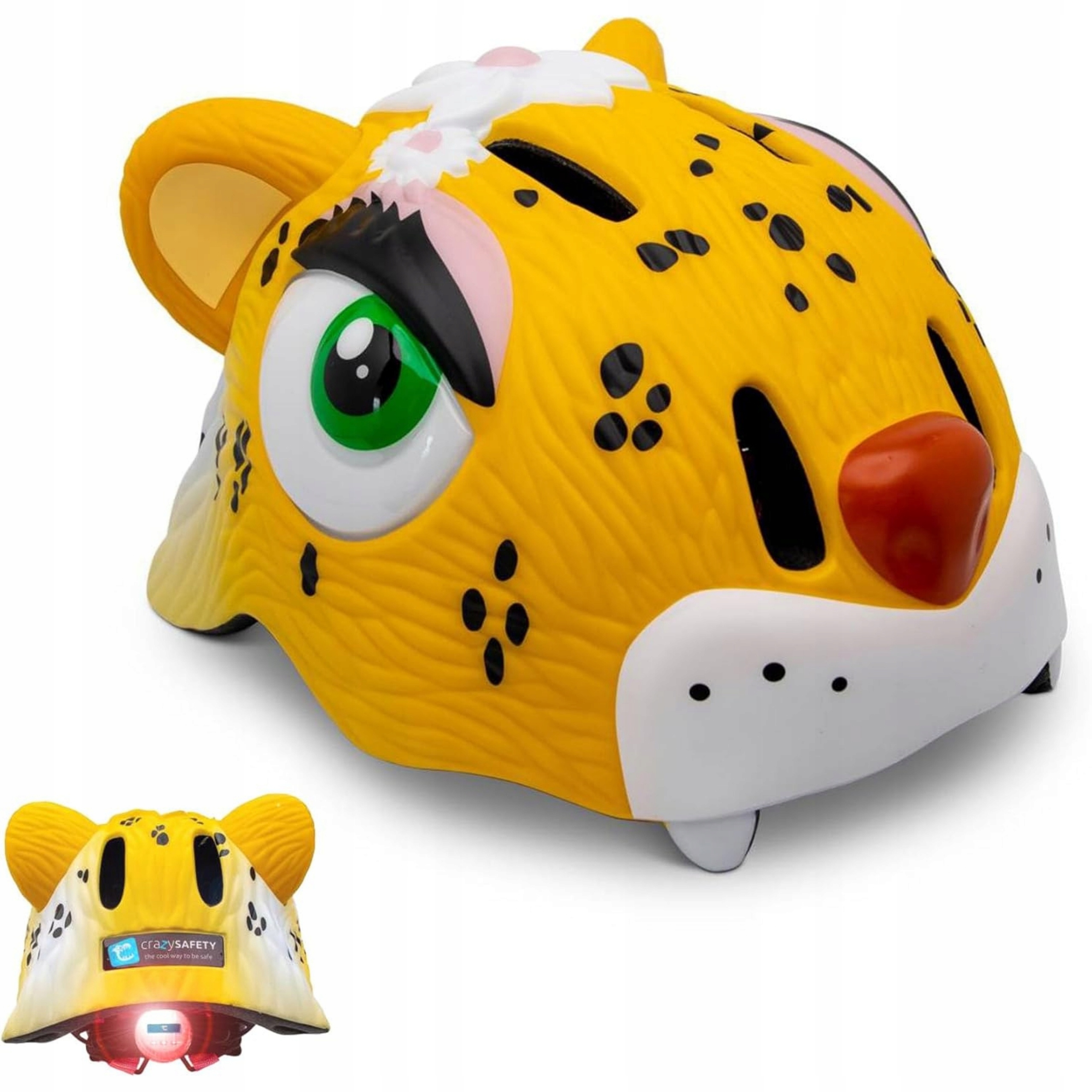Dětská přilba Crazy Safety Leopard Velikost S 49–55 cm