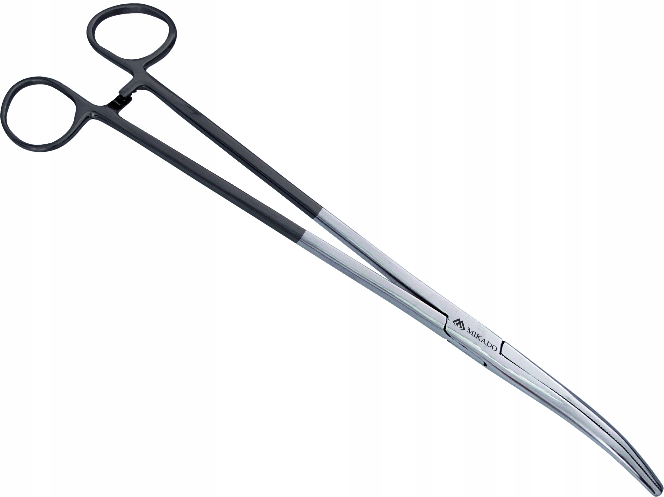 Mikado Szczypce zakrzywione z gumową rączką 16.5cm