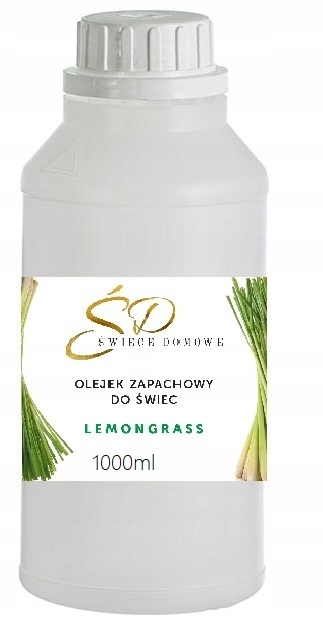 Vůně Olej na sójové svíčky Vonný olej Tráva Citronová 1000 ml 1 l