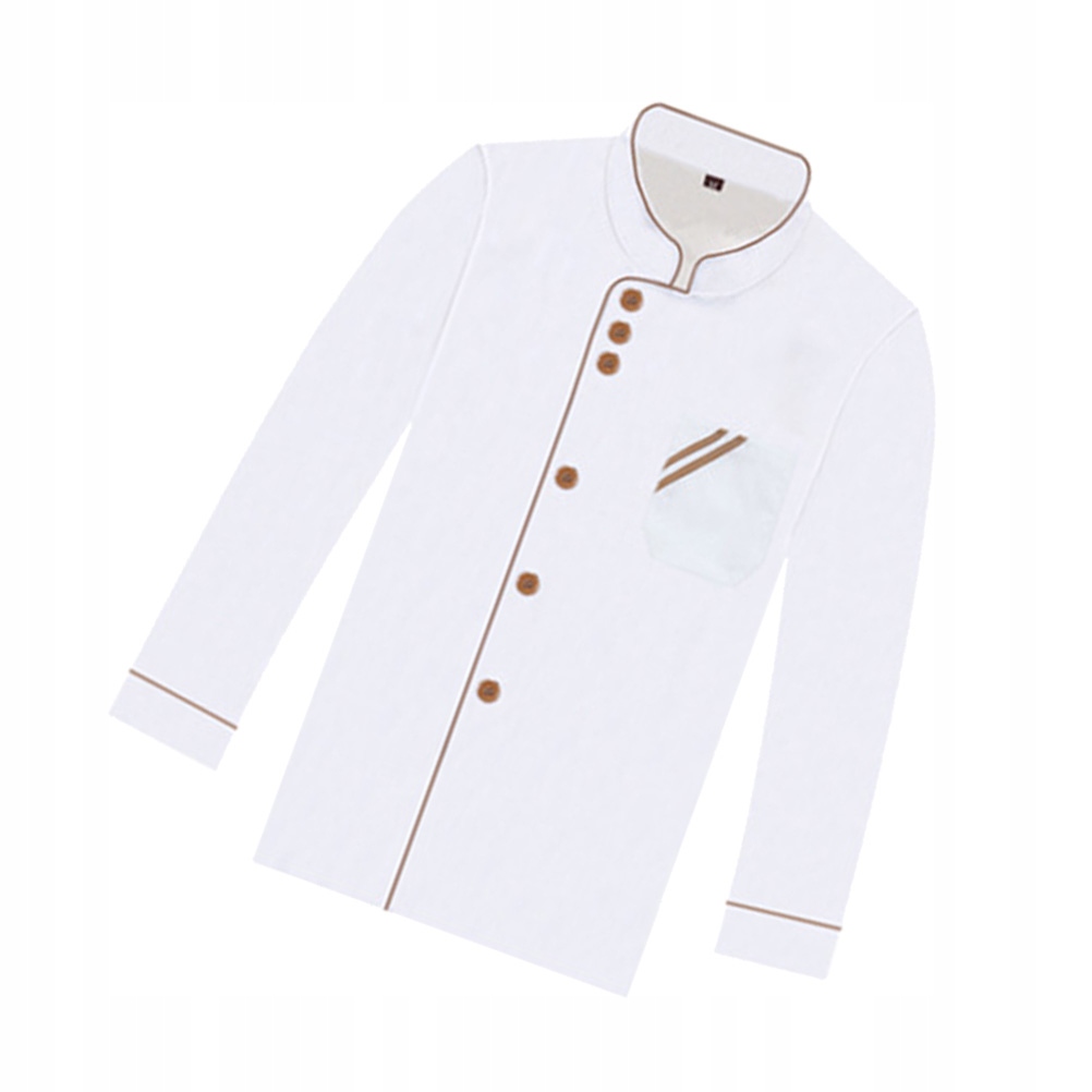 DŁUGA BIAŁA KOSZULA KUCHARSKA ODPORNA NA PLAMY