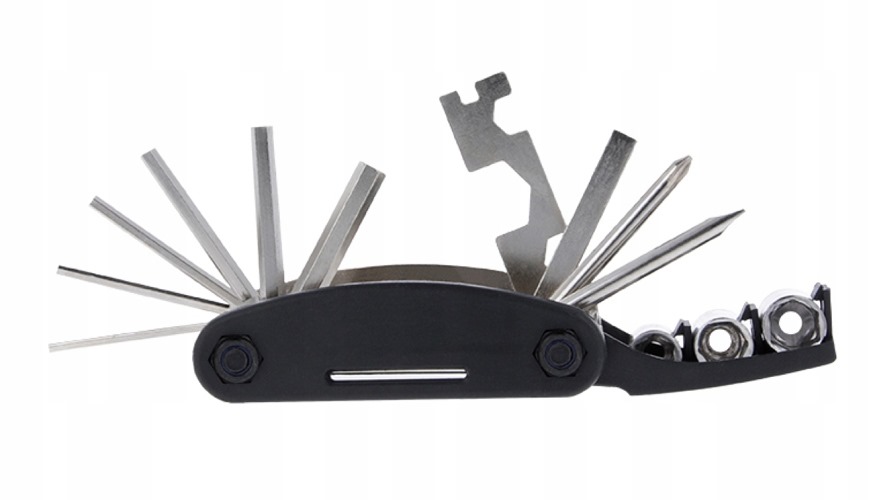 ZESTAW NAPRAWCZY DO ROWERU PODSTAWOWE NARZĘDZIA POMPKA ŁATKI KLUCZE 21w1 Model Zestaw Naprawczy do Roweru