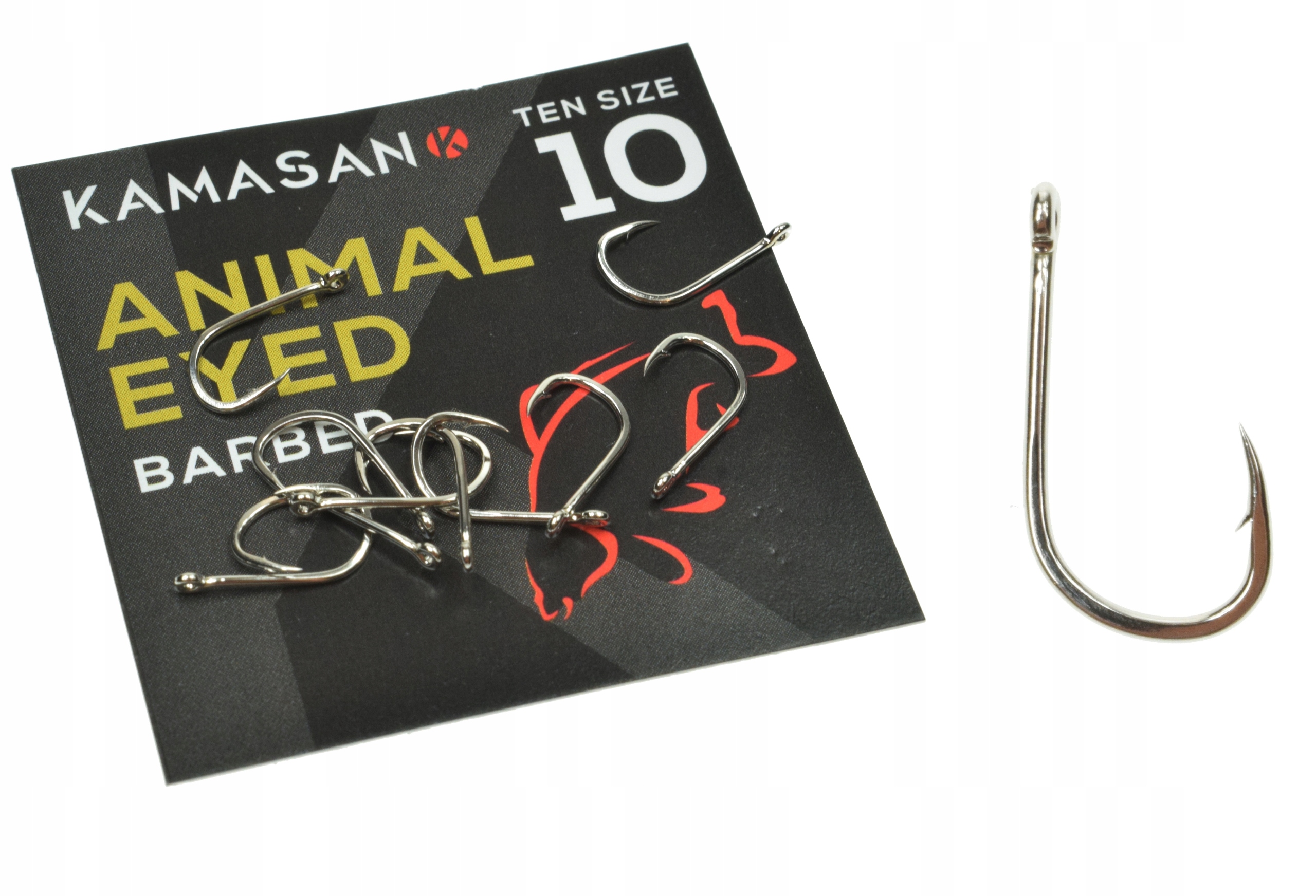 Haczyki Kamasan Animal Eyed Barbed NR.10 Mocne
