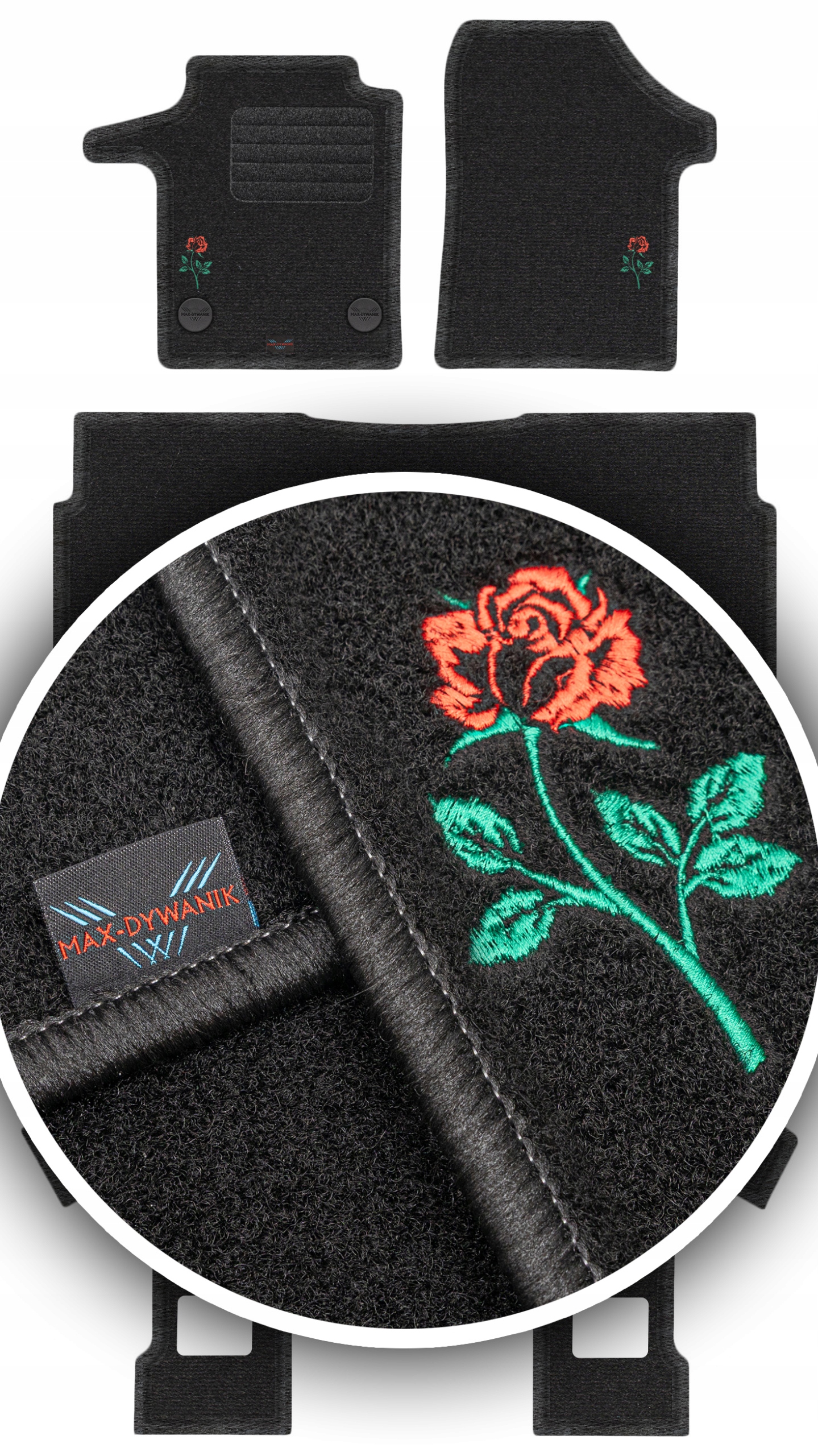 Mercedes V-Class 7os 2021 Koberce Výšivka Květiny Polské