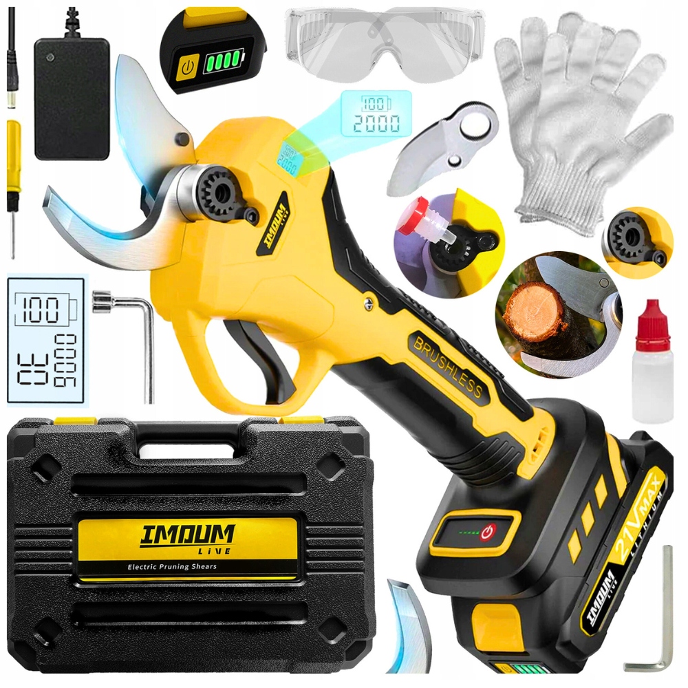 Silný záhradné akumulátorové nožnice Elektrický, záhradné nožnice na batérie