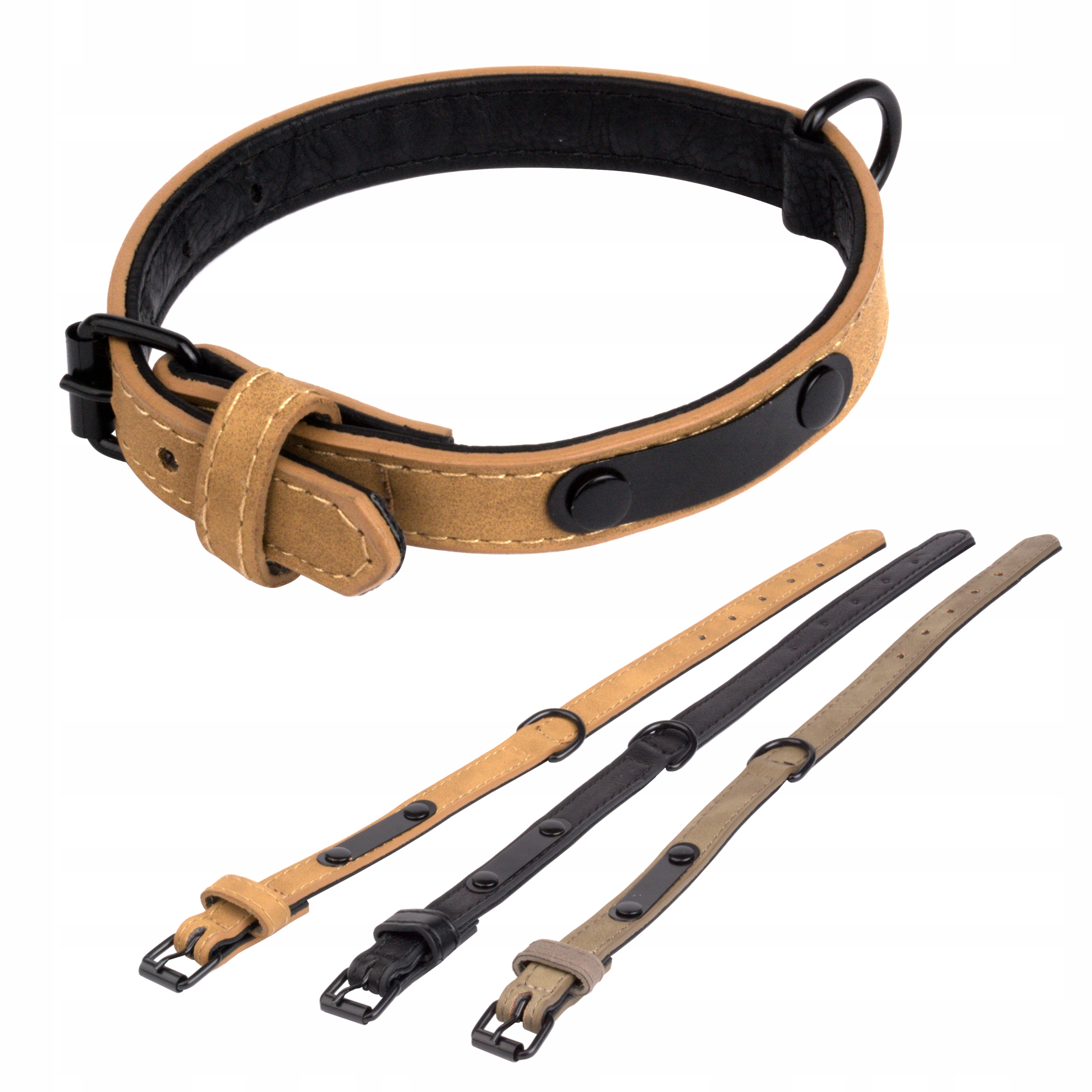 

Obroża dla Małego Psa Gruba eko skóra 25-32cm S