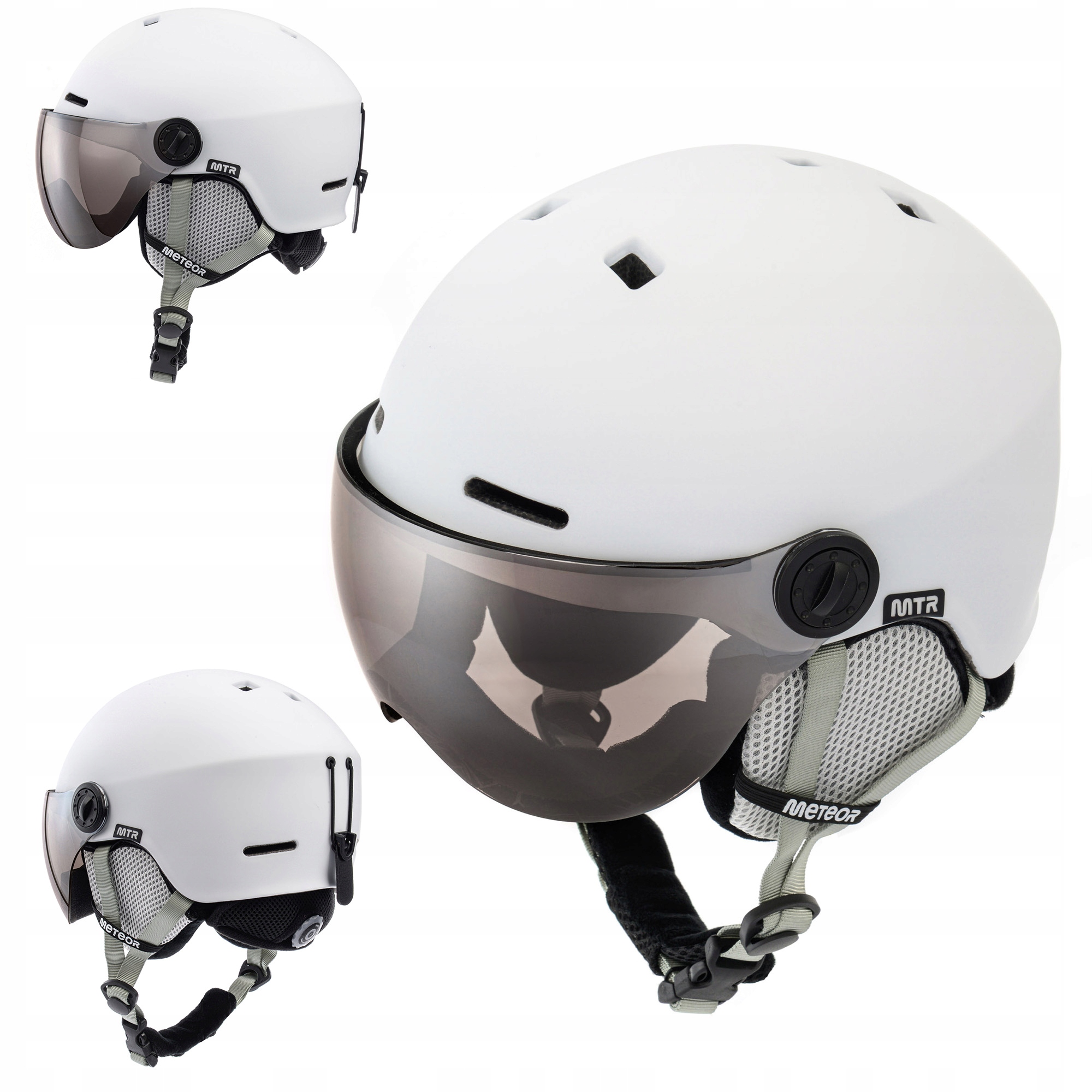 Lyžařská Přilba Snowboard Se Sklem Meteor Falven L 58-61 filtr S2 nastavitelný