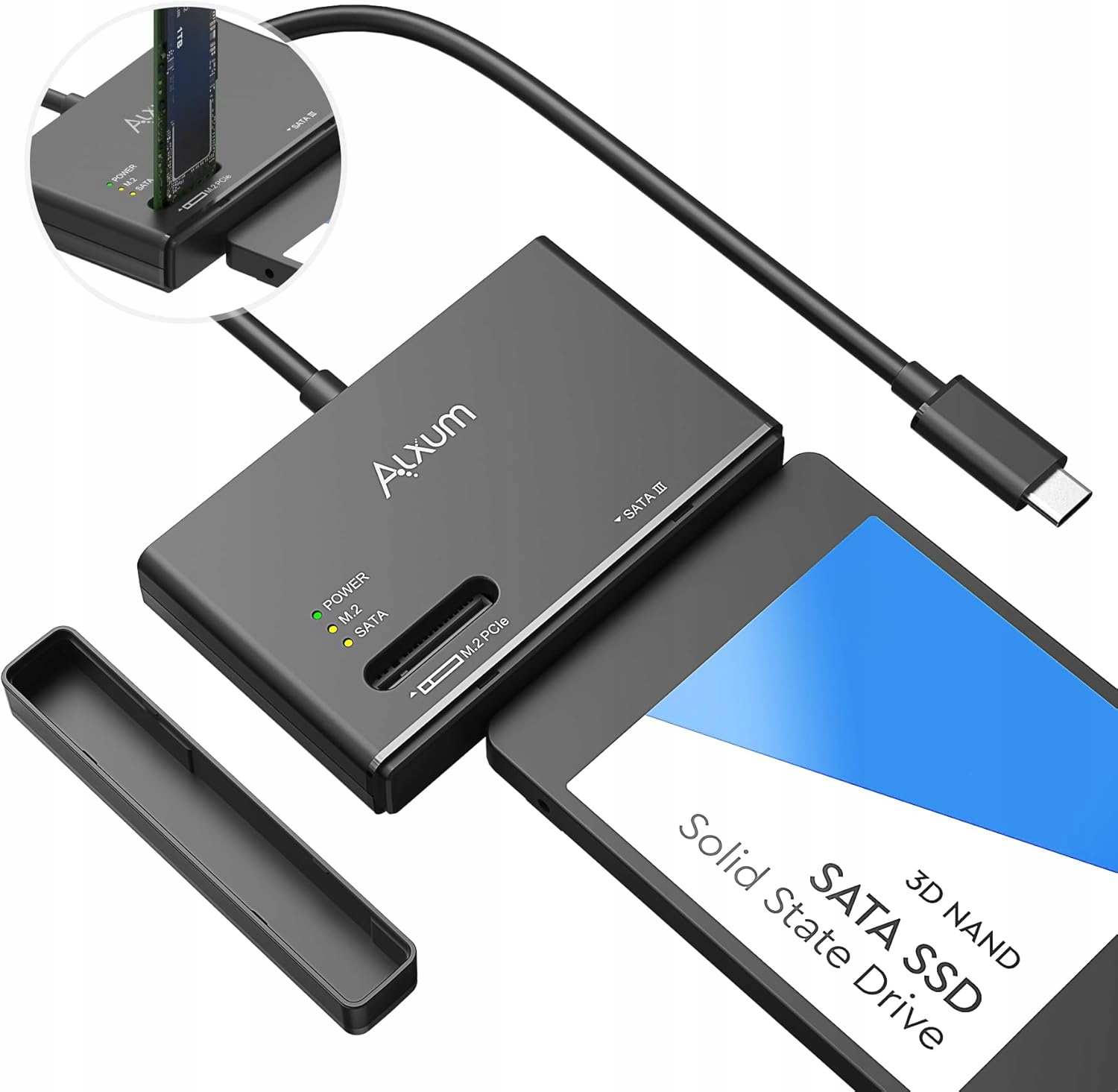 Pouzdro Na Pevné Disky M2 Alxum Kapsa Adaptér Sata Usb 3.2 Hdd Case Pro