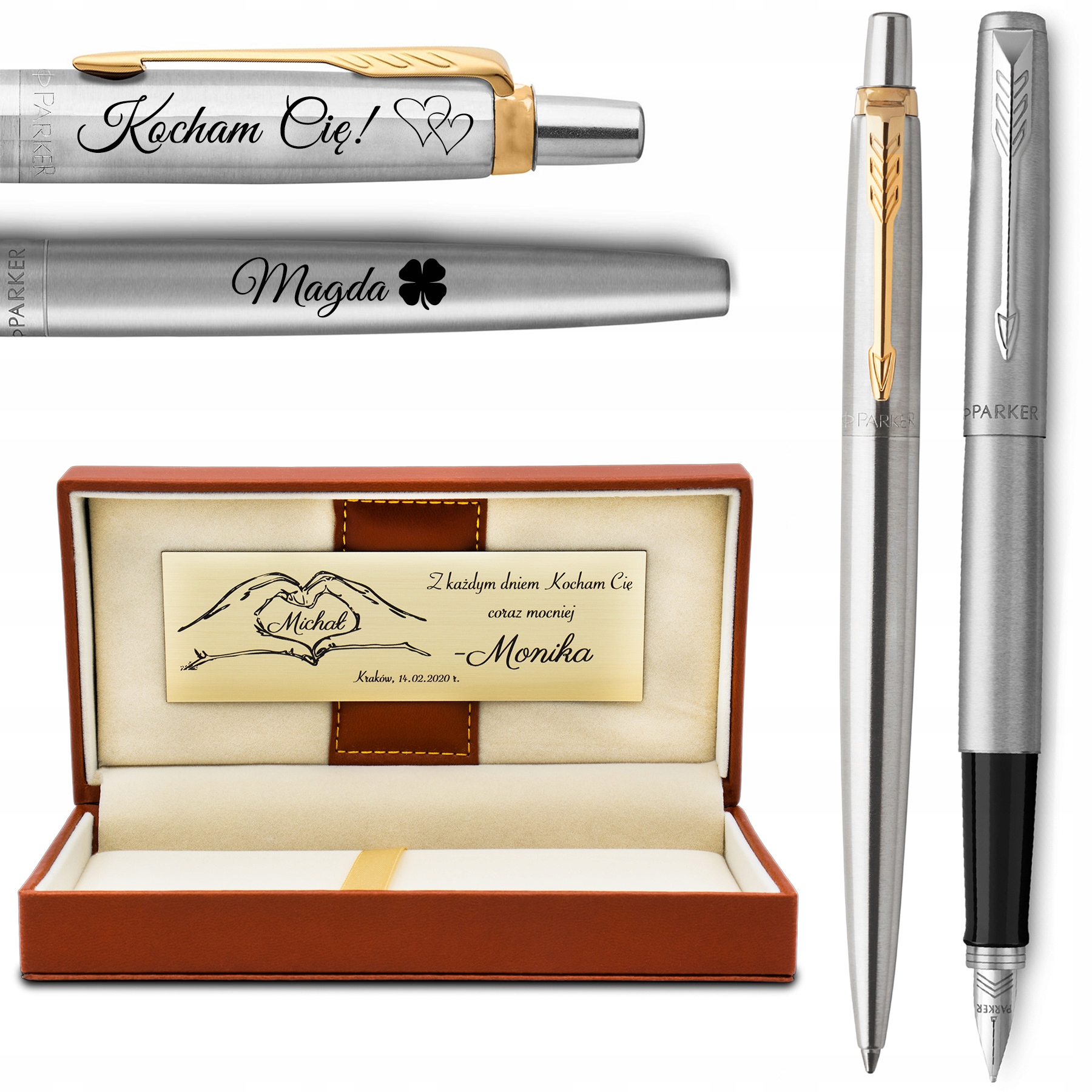 

Pióro i długopis Parker Jotter z Grawerem Skóra