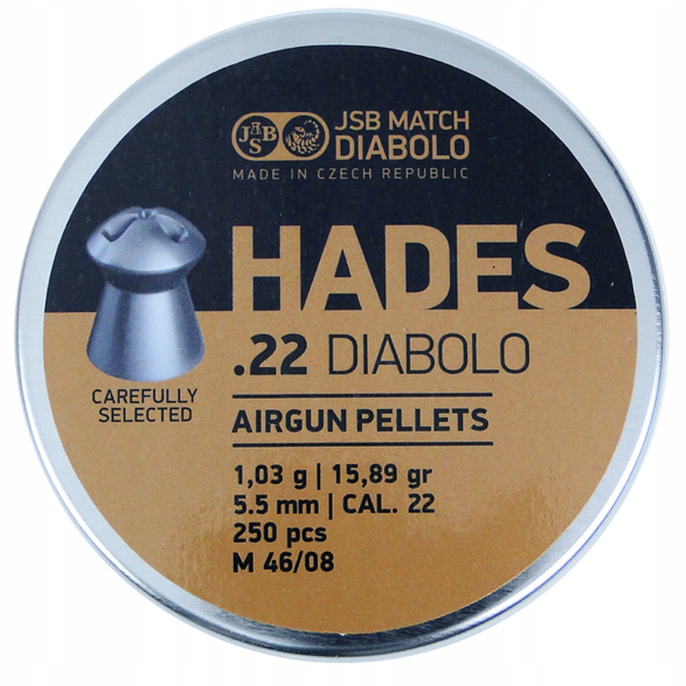 Śrut do wiatrówek Jsb Hades kal. 5,5 mm 1,03 grama 250 sztuk