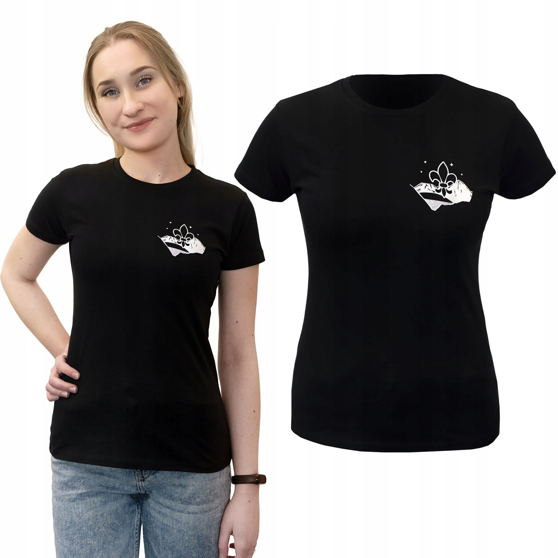 

T-shirt Koszulka Damska Harcerska Lilijka Czarn XL
