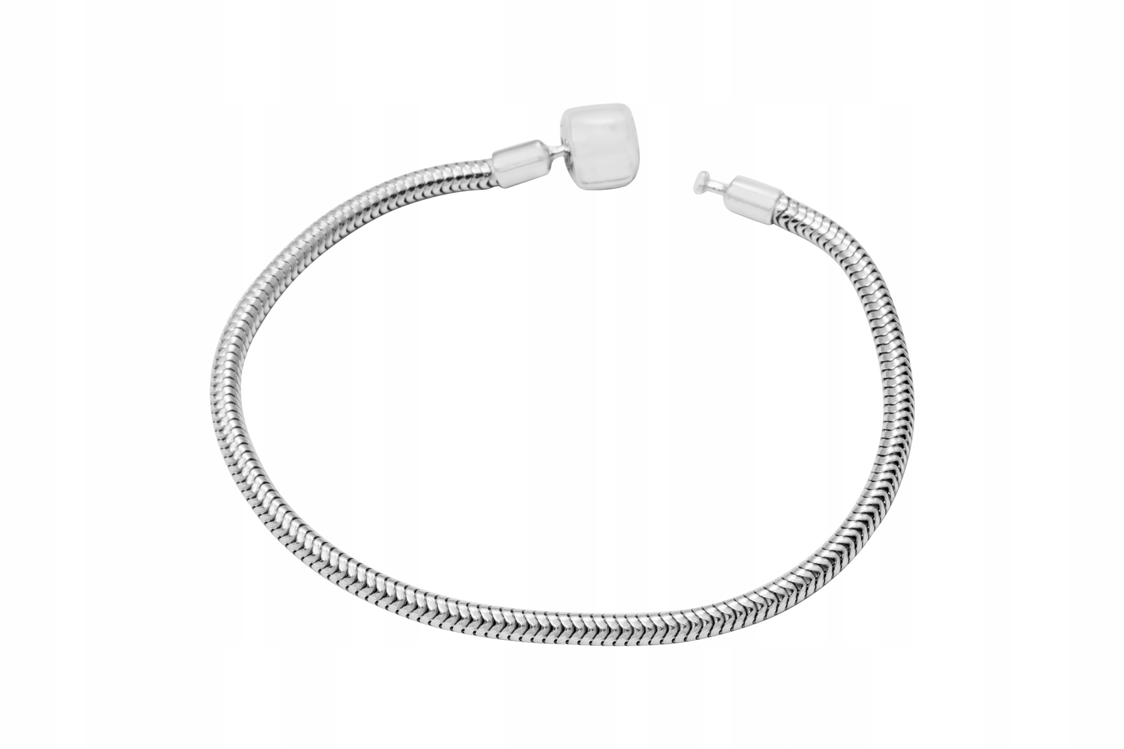 Stříbrný Modulární Náramek Se Základnou Pro Korálky 21