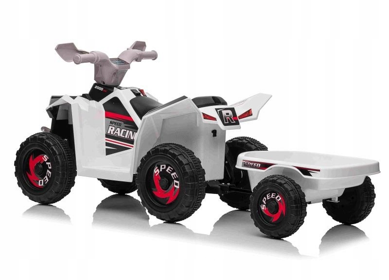 QUAD ATV ROAD Z PRZYCZEPĄ I MEGAFONEM/XMX630T Kolor Biały