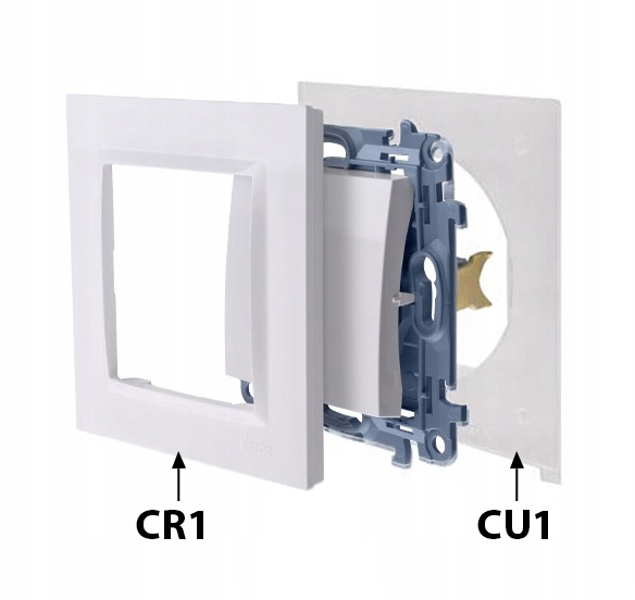 SIMON 10 PRZYCISK ZWIERNY BEZ PIKTOGRAMU BIAŁY CP1C.01/11 Kod producenta CP1C.01/11