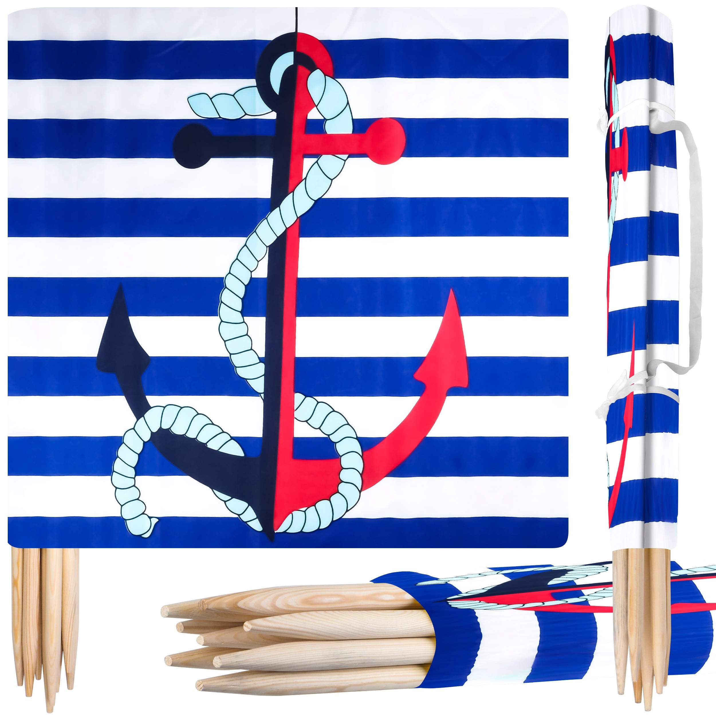 

6 m Parawan Plażowy Na Plaże Piknik Mata Zasłona