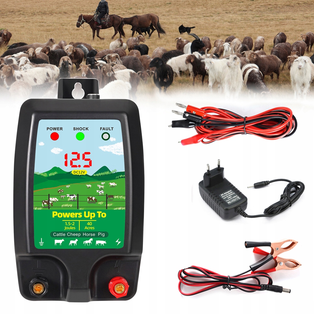 Elektrizátor Elektrický Pastuch 12V/230V Sada elektrického plotu