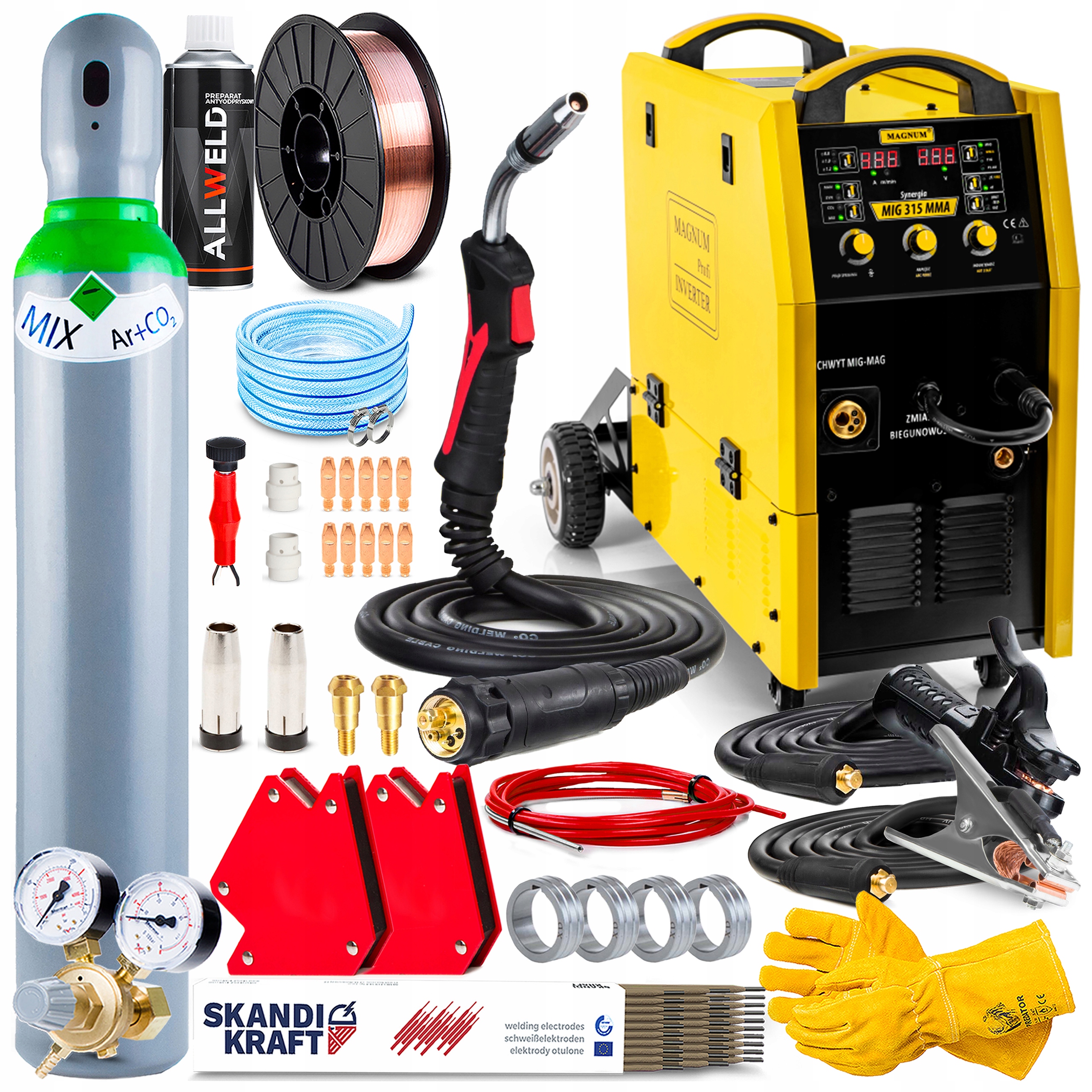 Invertorová Svářečka Magnum Mig 315 Mma Synergie Hliníku Igbt MB24/3