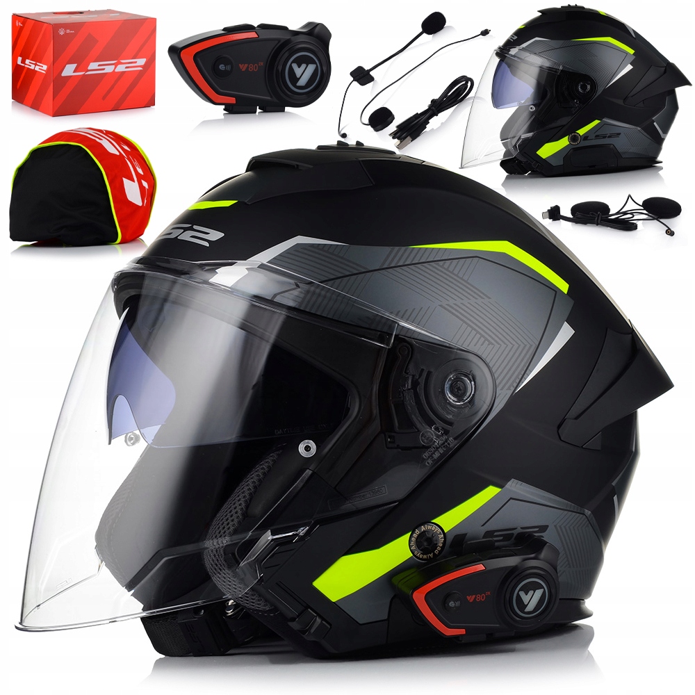Otvorená Motocyklová Prilba LS2 OF618 Verso II Air Blenda Interkom