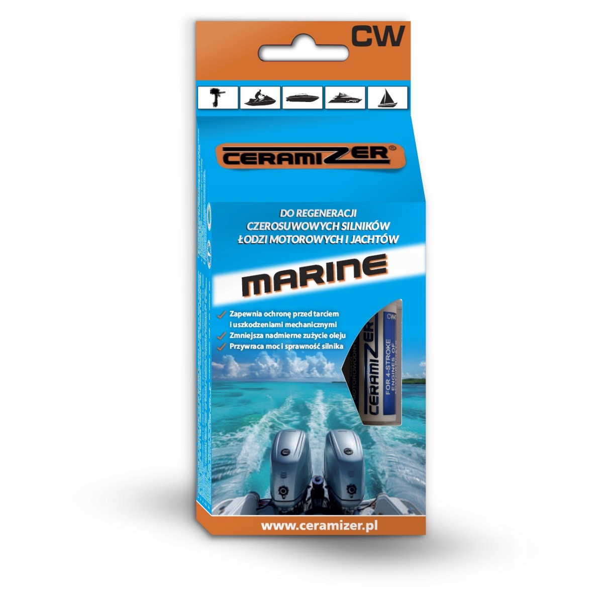 Dodatek do silników czterosuwowych łodzi motorowych i jachtów Ceramizer Cw
