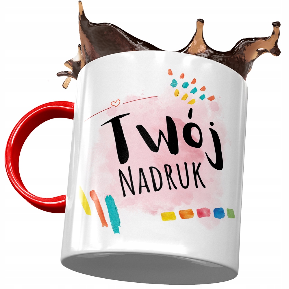 

Czerwony Kubek Z Własnym Nadrukiem Zdjęciem Logo