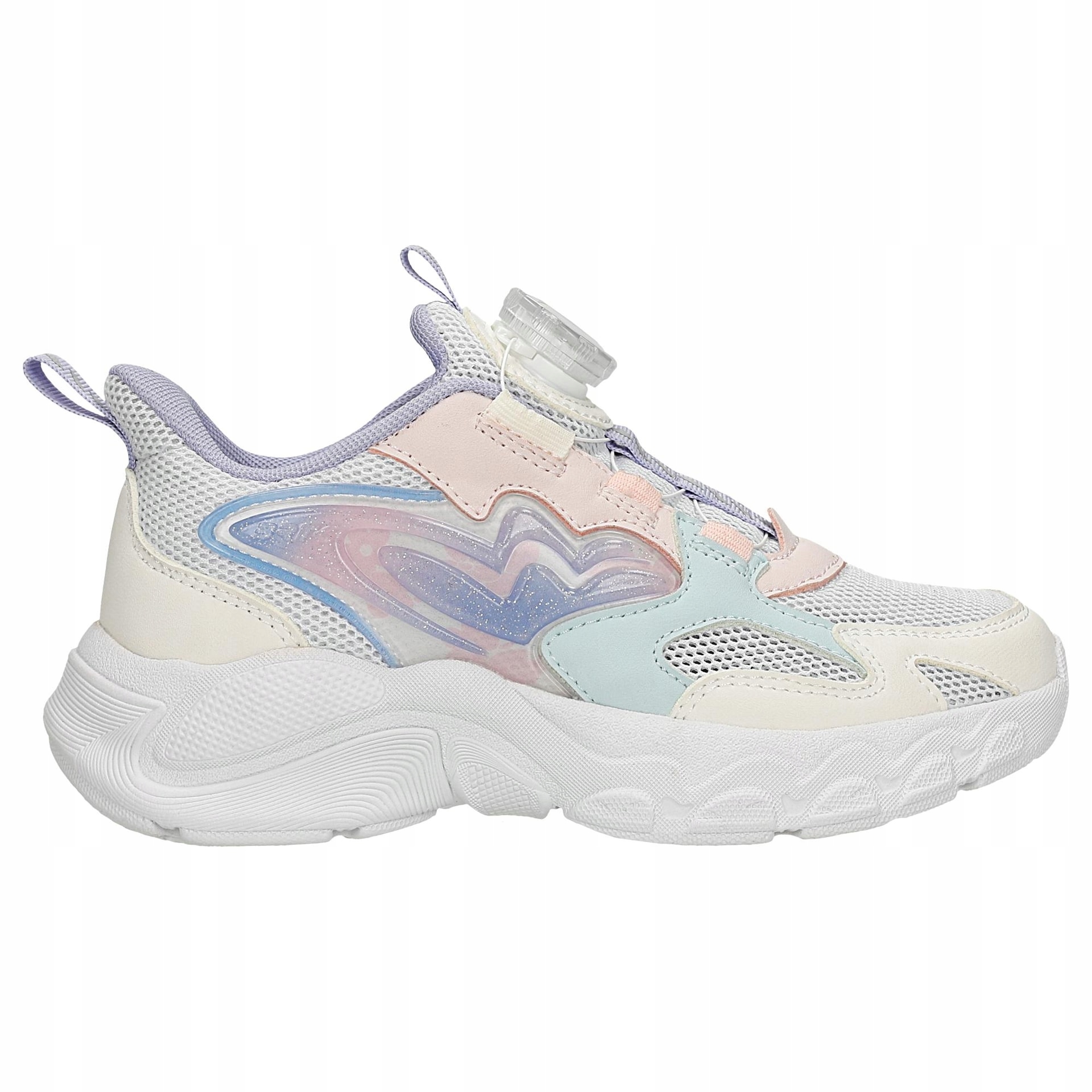 Pastelowe dziewczęce sneakersy z zapięciem Boa r. 38
