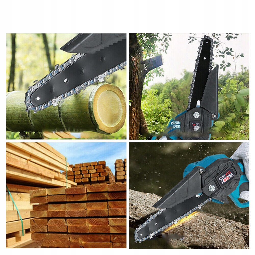 PIŁA 2 W1 ŁAŃCUCHOWA AKUMULATOROWA DO GAŁĘZI PILARKA 2X PROWADNICA 6" 4" Zasilanie akumulatorowe