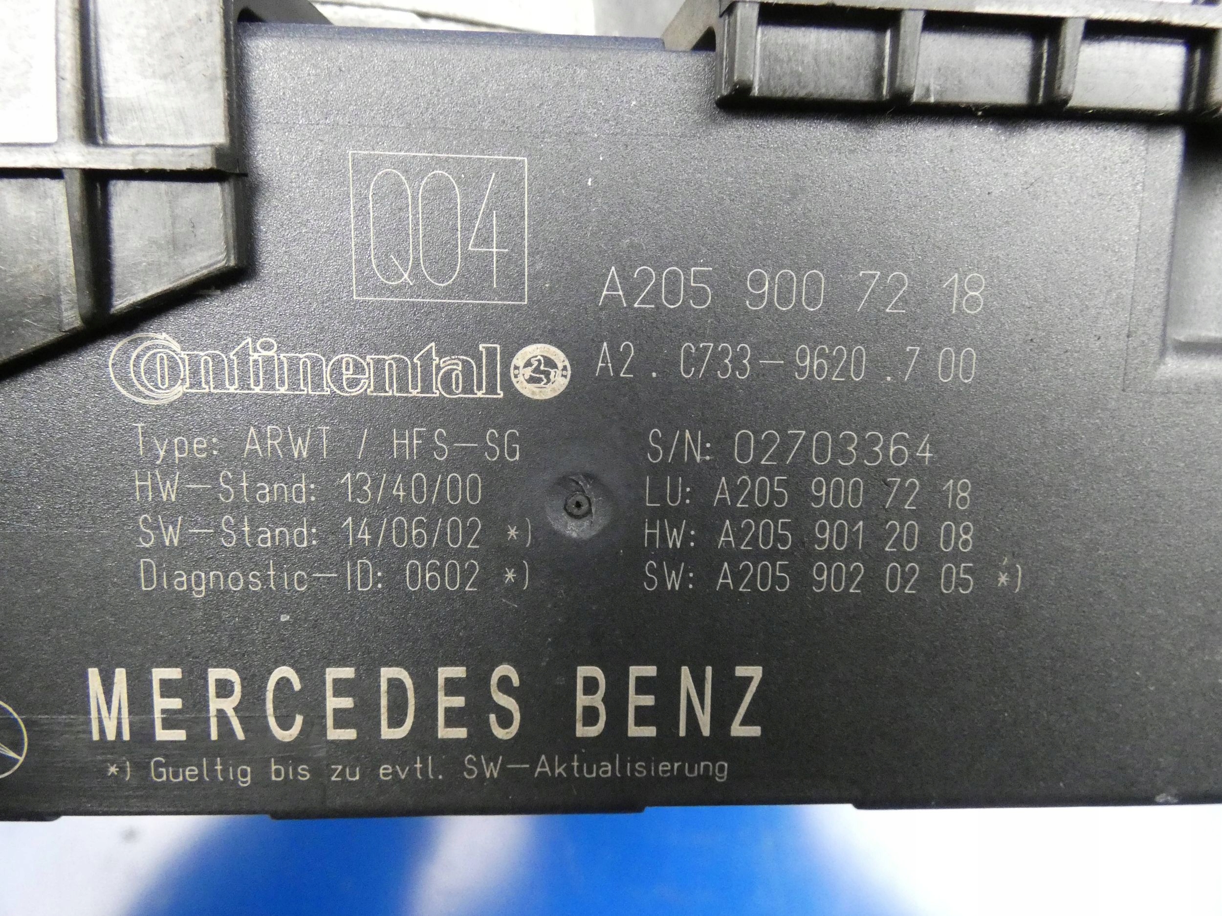 MERCEDES GLC W253 X253 C KLASA W205 module control unit DOCIAG bonnet boot