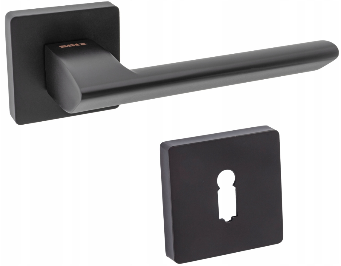 Klika Na Dveře Se Štítkem Na Klíč Talc Černá Matná