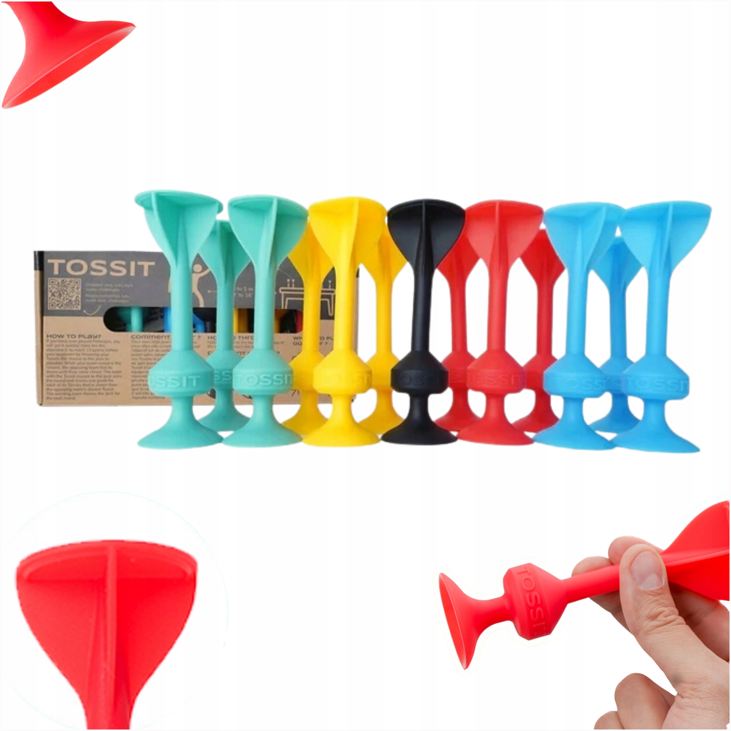 Šipky Tossit 1x Černá 3x Žlutá 3x Modrá 3x Azurová 3x Červená