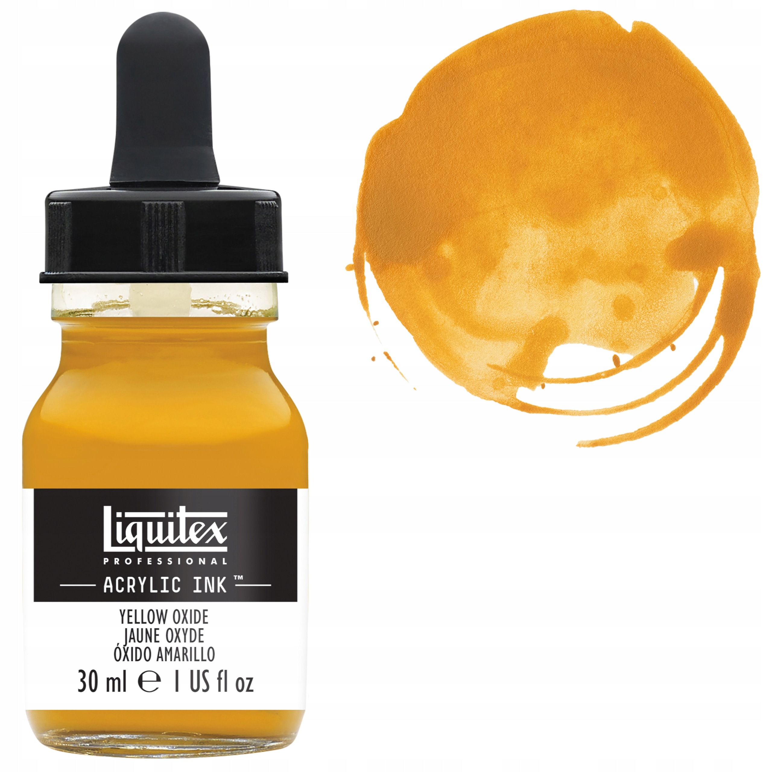 Tusz akrylowy Liquitex Acrylic Ink artystyczna pipeta 30ml Yellow Oxide 416