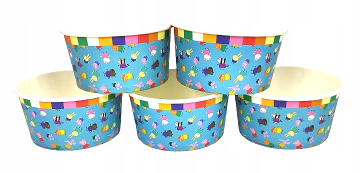 Głębokie papierowe miseczki Świnka Peppa Party 5 sztuk