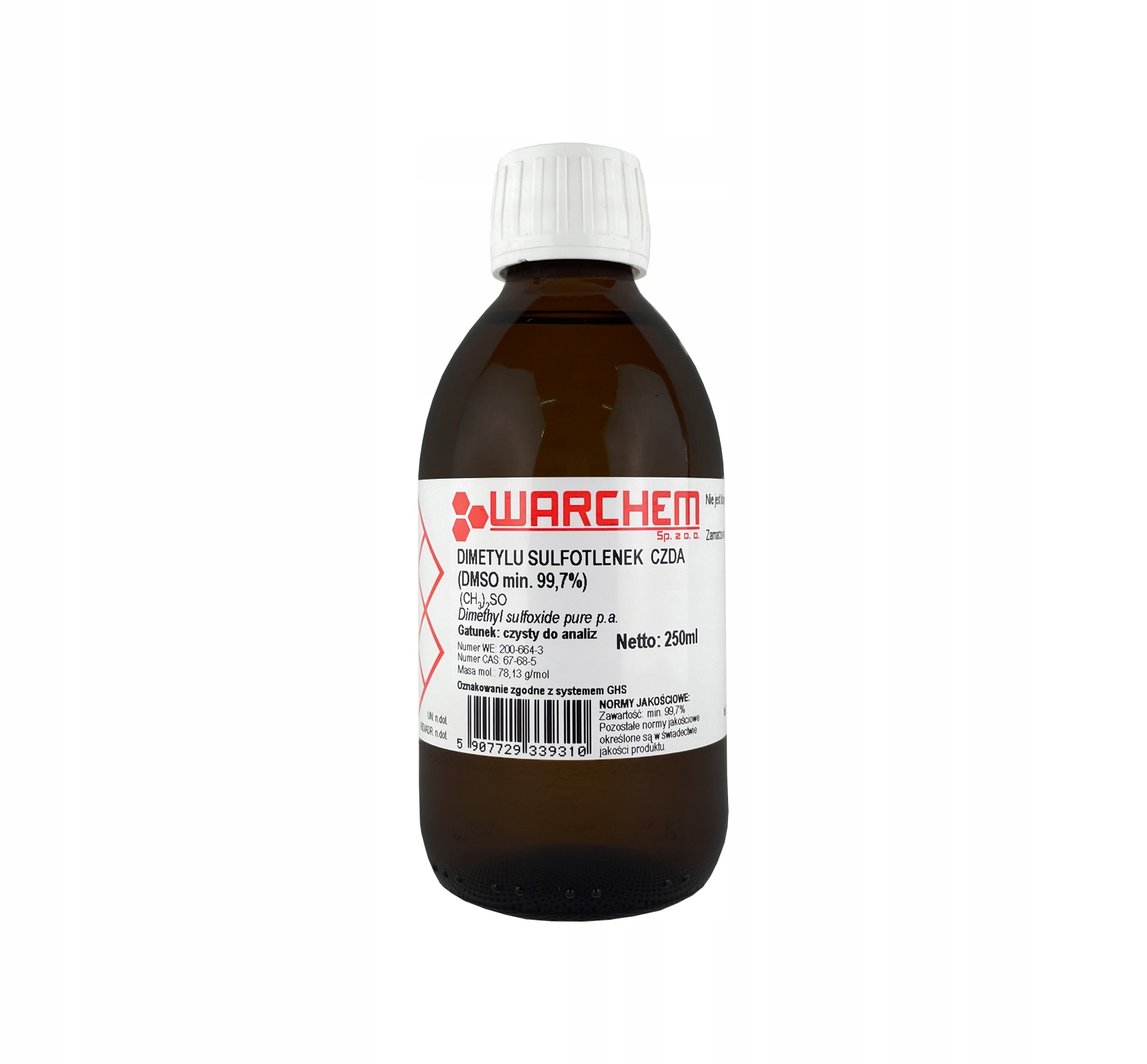 

Dimetylu Sulfotlenek Dmso 99,7% Czda 250ml