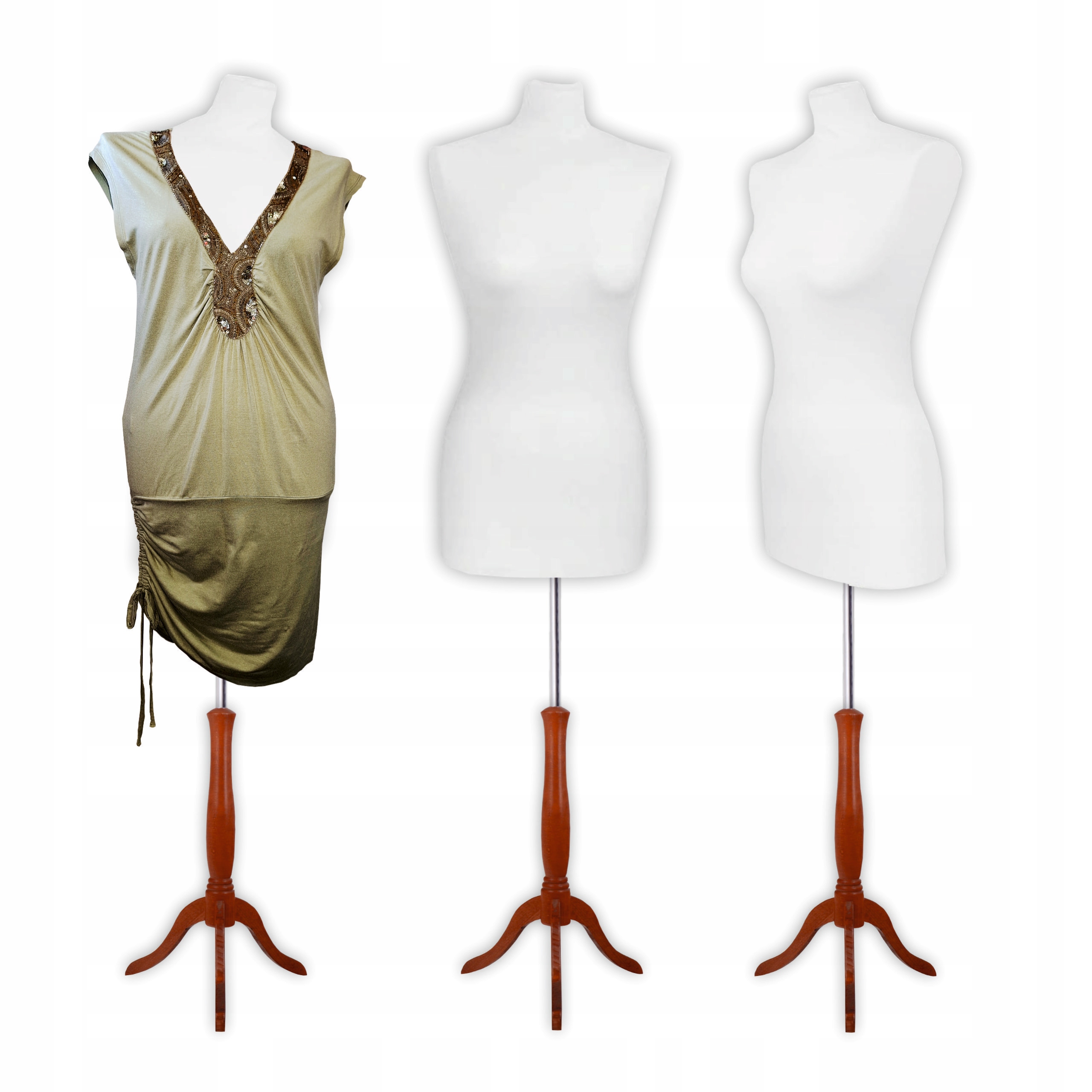 Manekin Krawiecki Damski Ekspozycyjny Drewniana Noga 36/38 40/42 44KOSZULKA