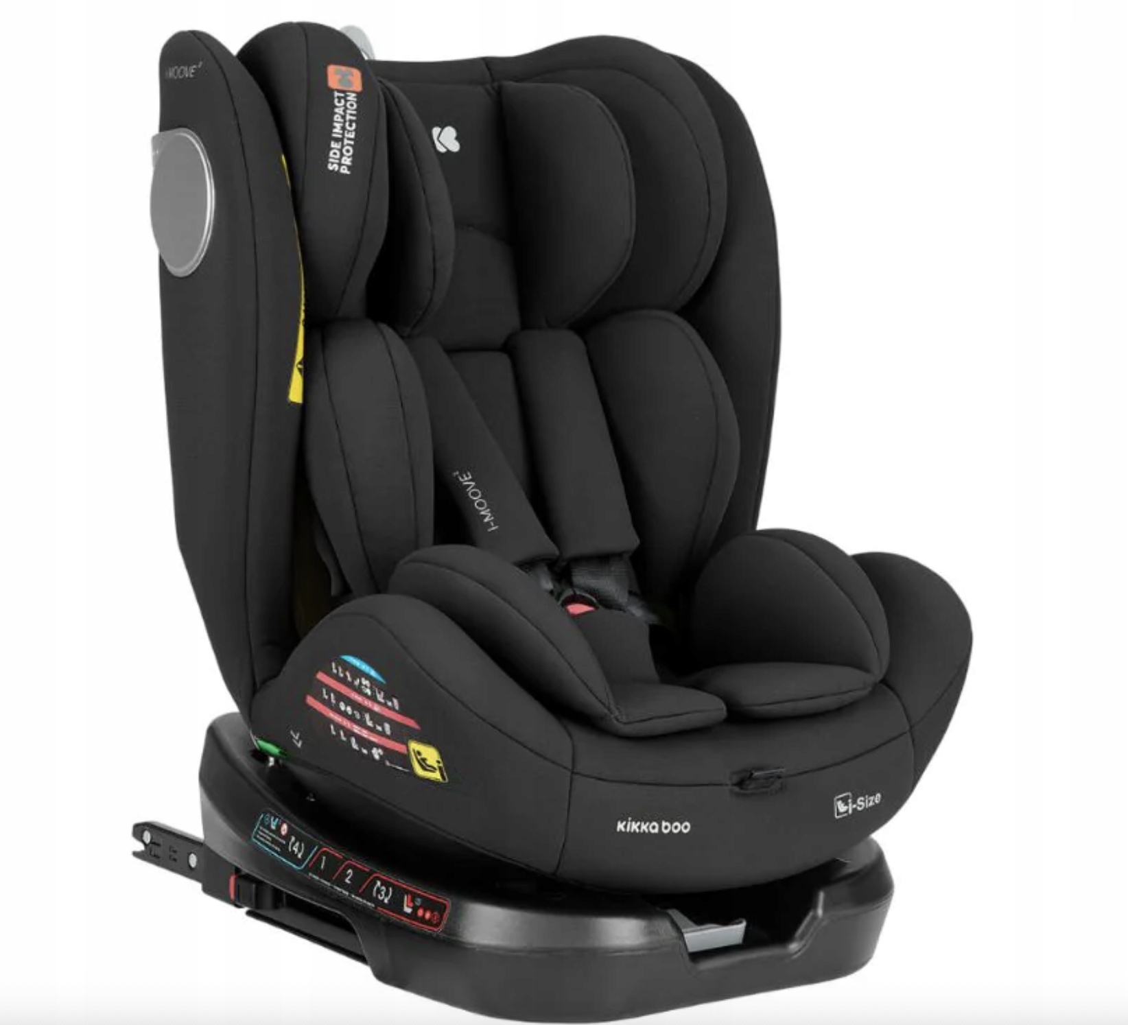 Kikkaboo Fotelik samochodowy 40-150 cm I-Moove 2 I-Size Czarny