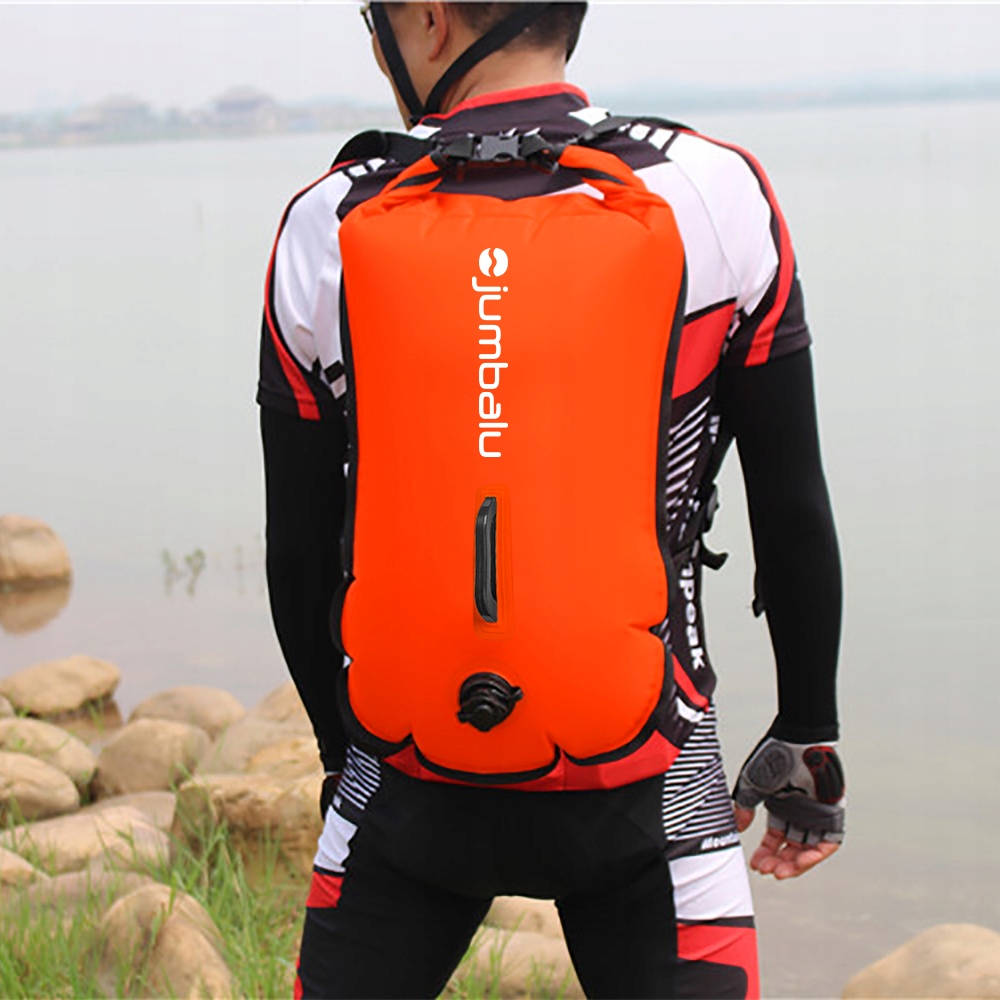 POJEMNA BOJKA ASEKURACYJNA do PŁYWANIA WODOSZCZELNA POMPOWANA PLECAK 28L EAN (GTIN) 5901085030799