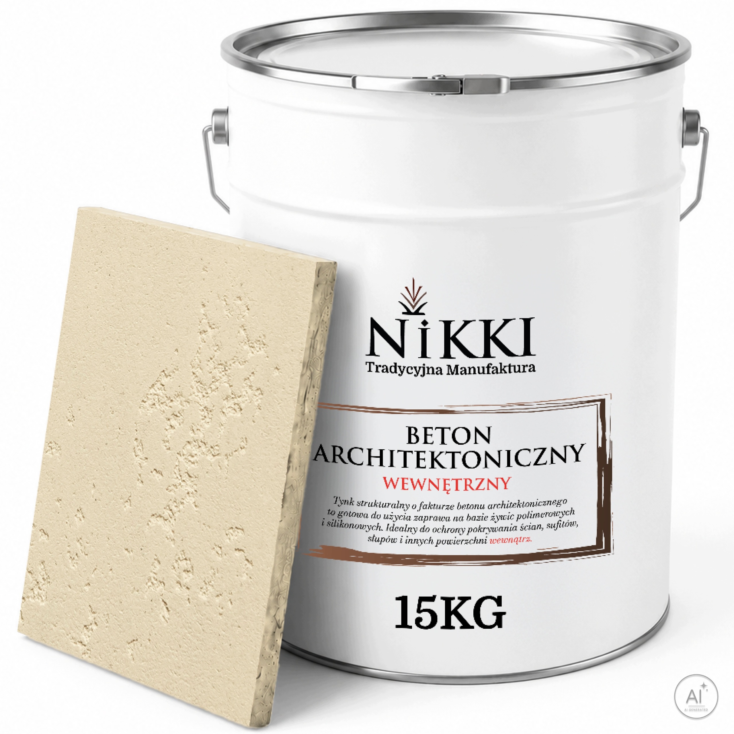 Dekorativní omítka se strukturou Betonu Vnitřní 15 kg Béžová Světlá F751 Uv