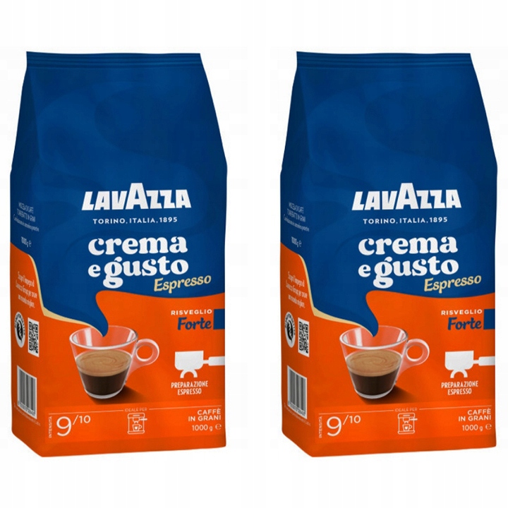 Kawa ziarnista Lavazza Crema e Gusto Forte Espresso 9/10 Intensywność 2x1kg
