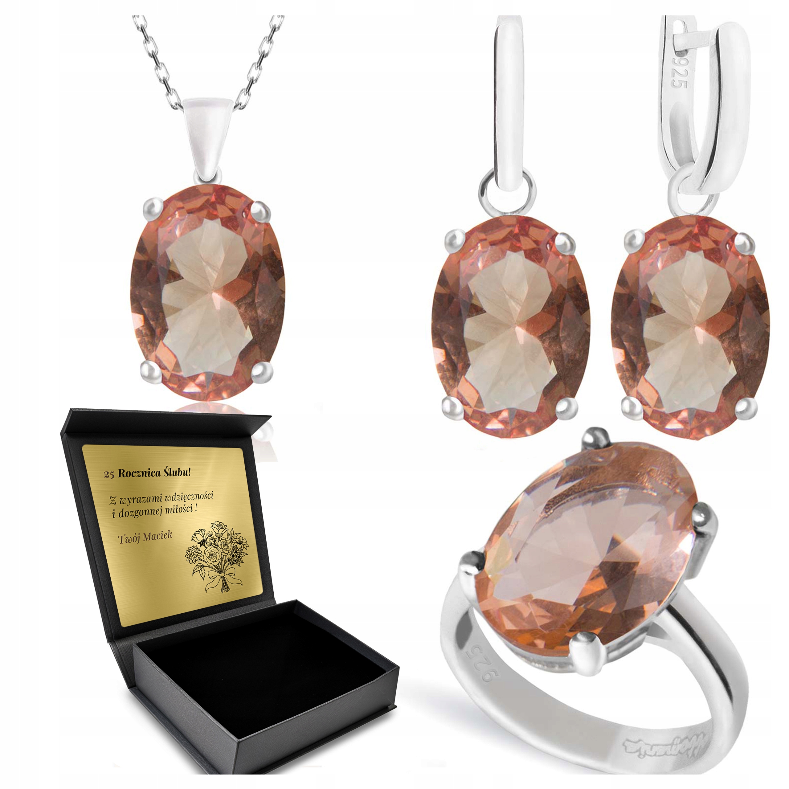 Komplet Stříbrných Šperků 925 Sultán Dárek pro ženu Gravírování Bonus