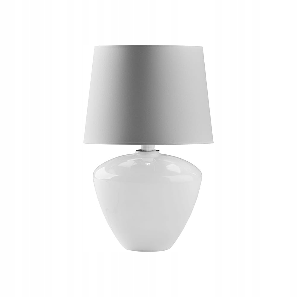 Stolní lampa Fiord bílá s velkým elegantní stínidlem na komodu