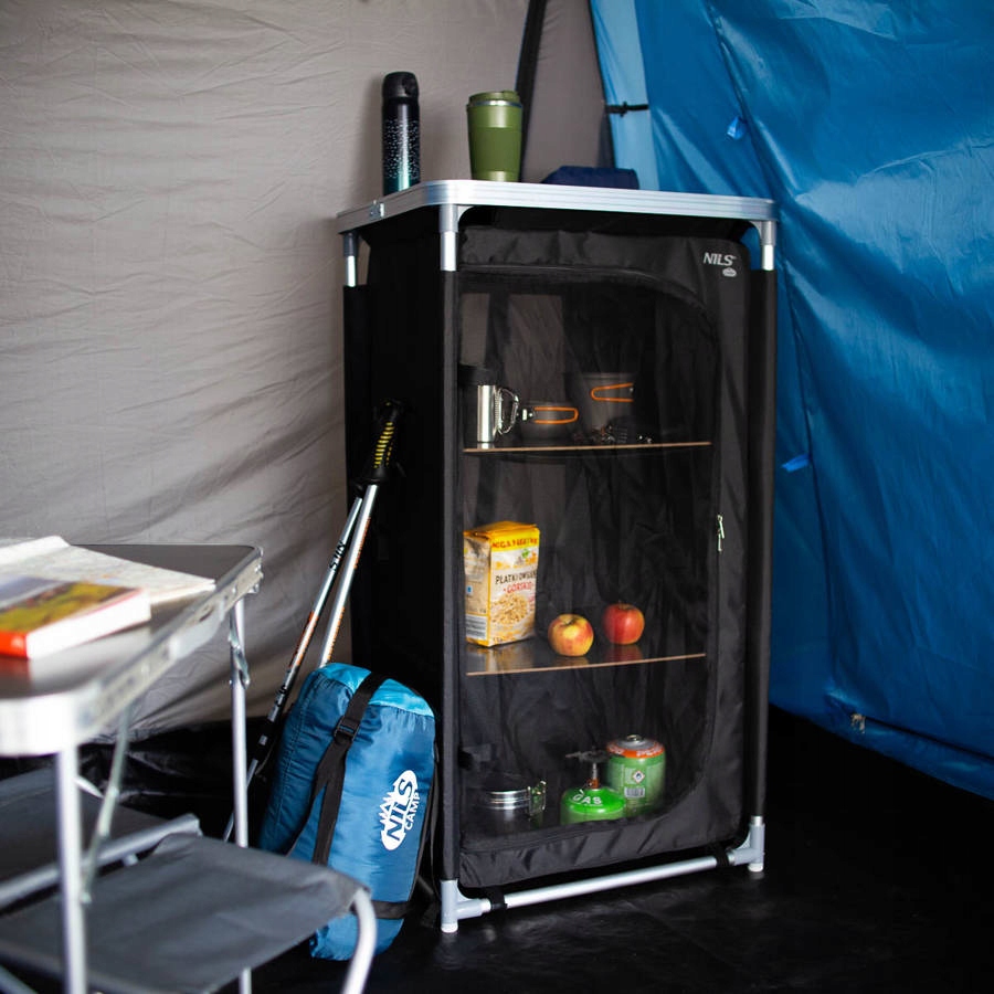 NILS Szafka Turystyczna Kempingowa Na Żywność Składana Przenośna Z Blatem Waga 4.5 kg