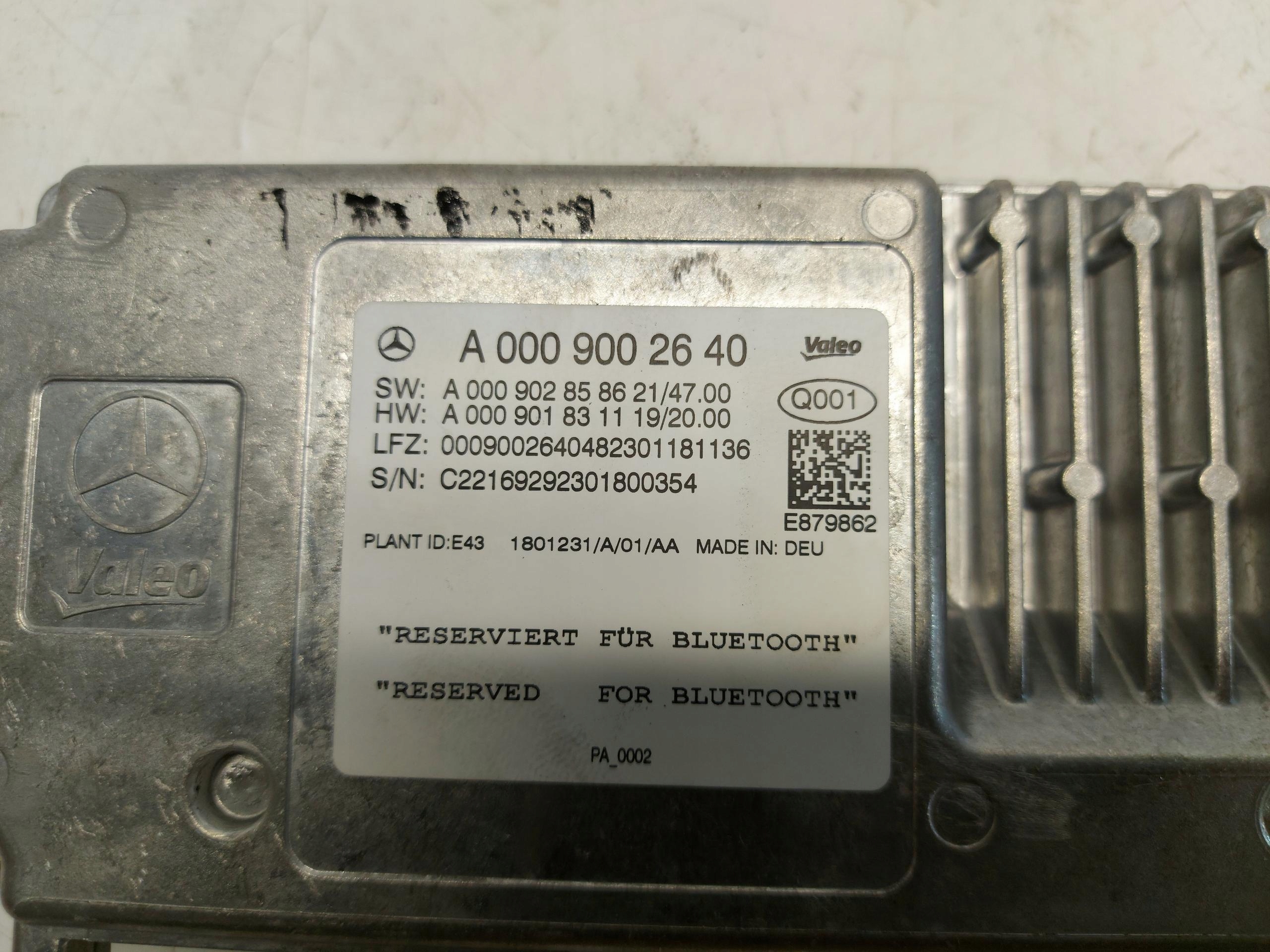 MERCEDES GLA 200 II H247 module control unit Bluetooth A0009002640