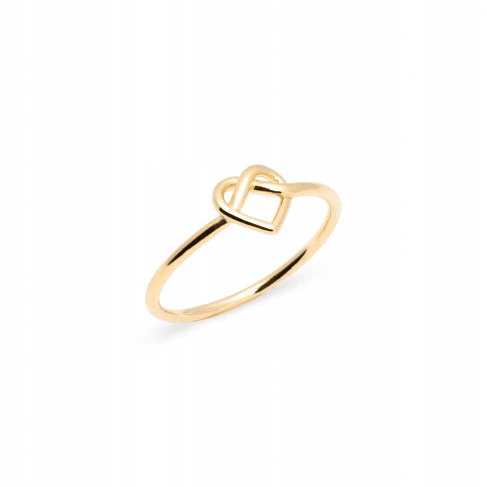 Pierścionek pozłacany Ania Kruk złote serce srebro 925